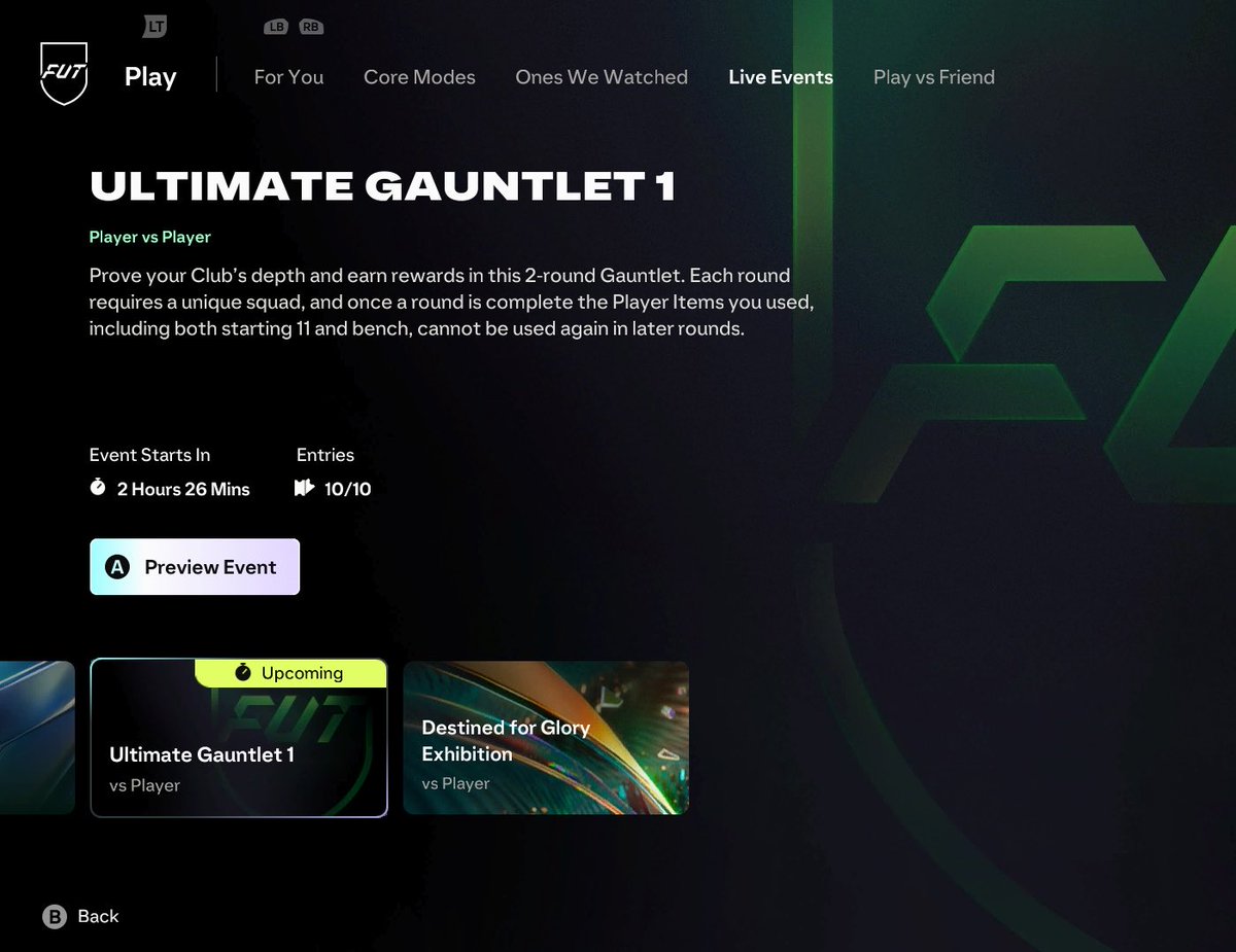 FUTProvider's tweet photo. Ultimate Gauntlet is back 🏆

Let our pros complete it fast for you 🤝

DM to order 📩 https://t.co/od4aXxLfgr