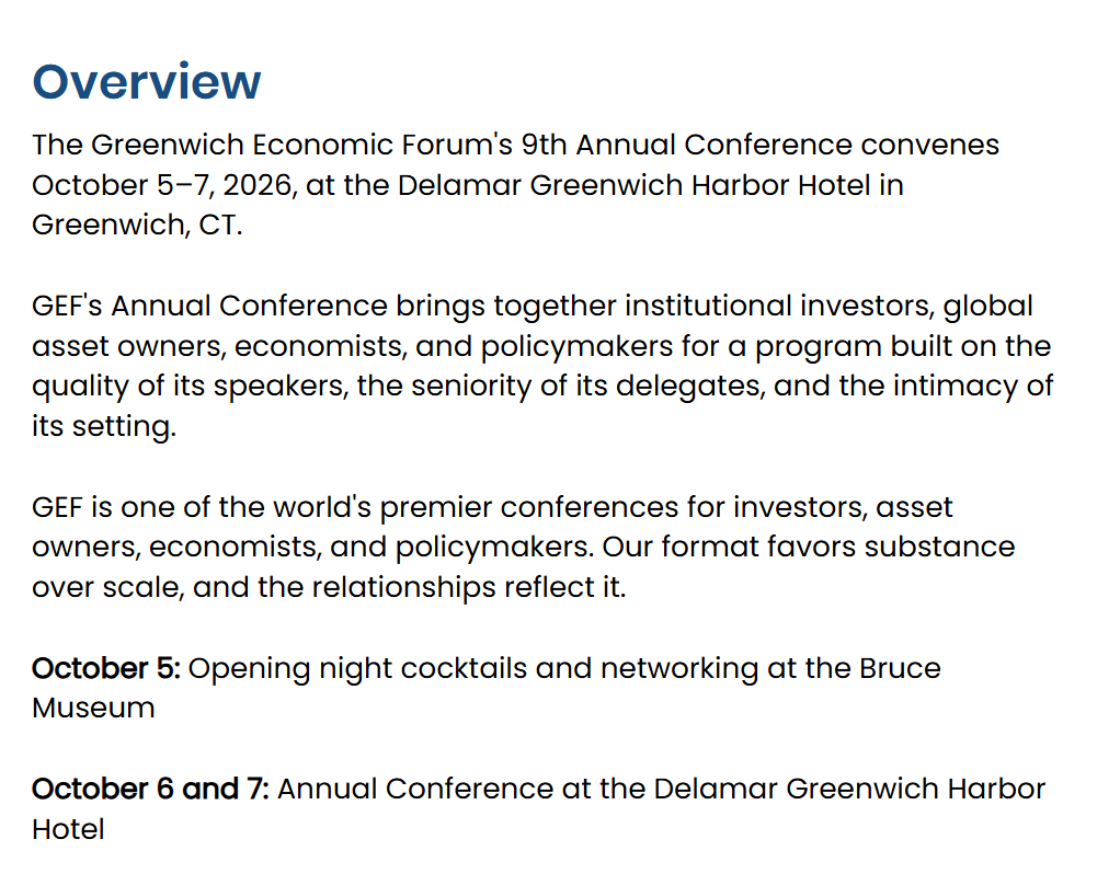 MangoStockX's tweet photo. $SDST interesting connection to watch next week. SDST director V. Ray Rivers is Co Chair of the Greenwich Economic Forum(Oct5-7, 2026). High profile speakers including Cathie Wood of $ARKK and former Fed Chairman Alan Greenspan. https://t.co/G41TdbNabZ