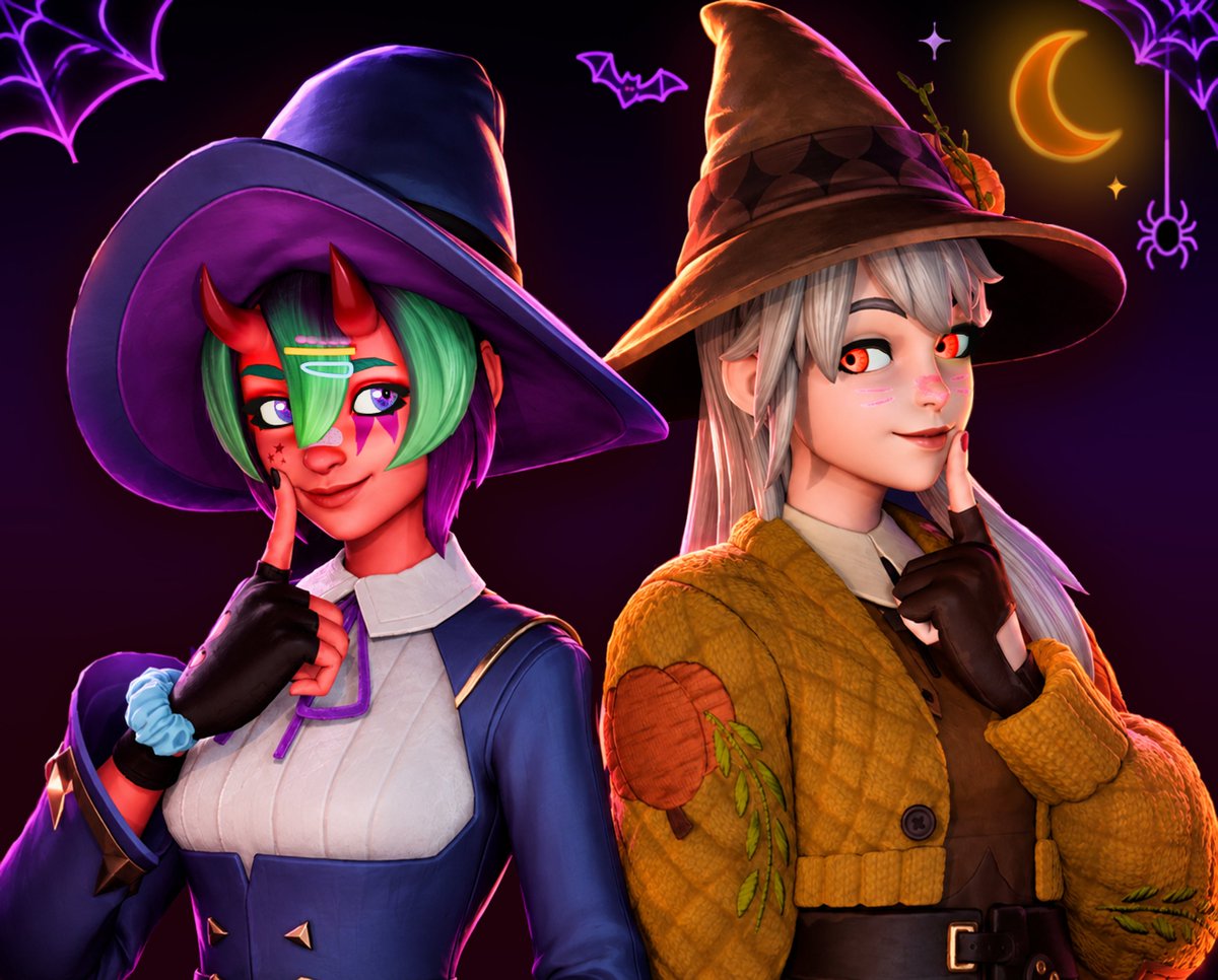 HikaryLumyy's tweet photo. 🧙‍♀️💜🎃Juntas faremos magias ainda mais fortes! 🔮✨😍

💖💖🎃🧙‍♀️ @ALukayan 🦇🌙💖💖

#fortnite #Nemia #Lexa #Lexafortnite #Helsie #Halloween
#fortnitemares #blender https://t.co/7C6J0cjIop