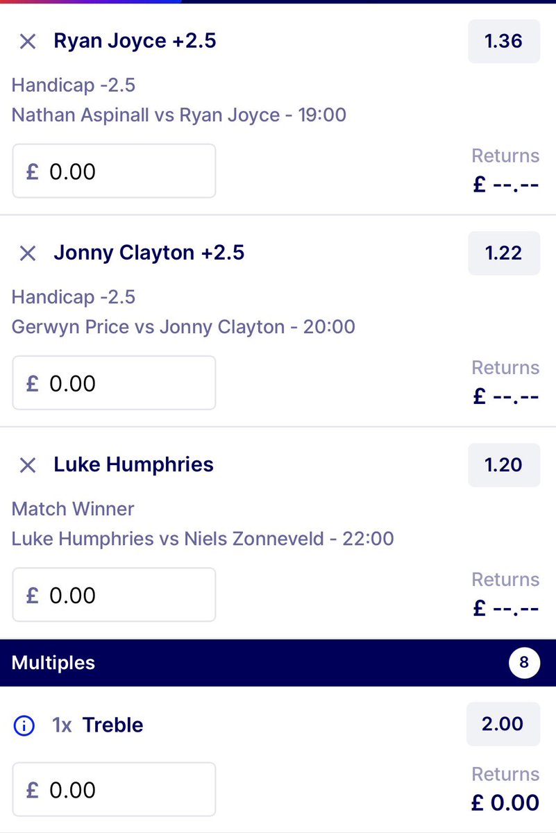 FootieNBAHorses's tweet photo. Smashed it last night on the darts so let's have some more 🎯
https://t.co/lnZDceOLAd
#WorldGrandPrix #Aspinall #Humphries #VanVeen #GerwynPrice https://t.co/S9qMeihP5F