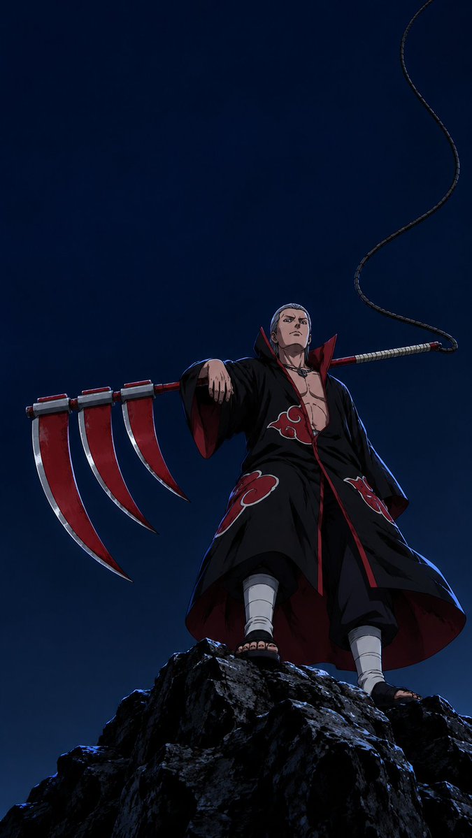 GuruWallpaper1's tweet photo. Under the same sky, every Akatsuki walks their own path into darkness. 🌑🔴 https://t.co/GpgWpMcu3J