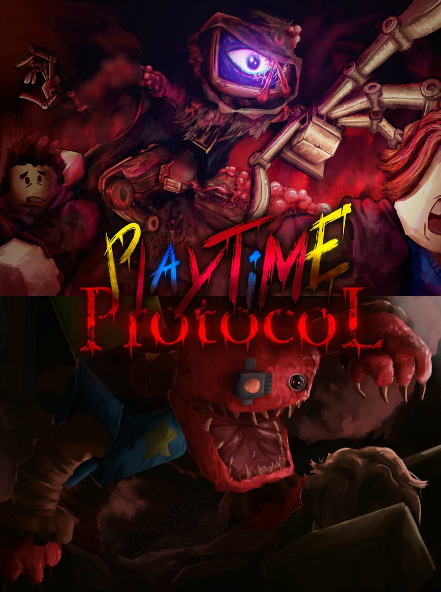mascotmassacre's tweet photo. 🚨 Playtime Protocol is an upcoming high-quality Roblox asymmetrical horror game based on Poppy Playtime.

A fangame inspired by titles like Dead by Daylight and Forsaken. https://t.co/UQyOnf9ZG8