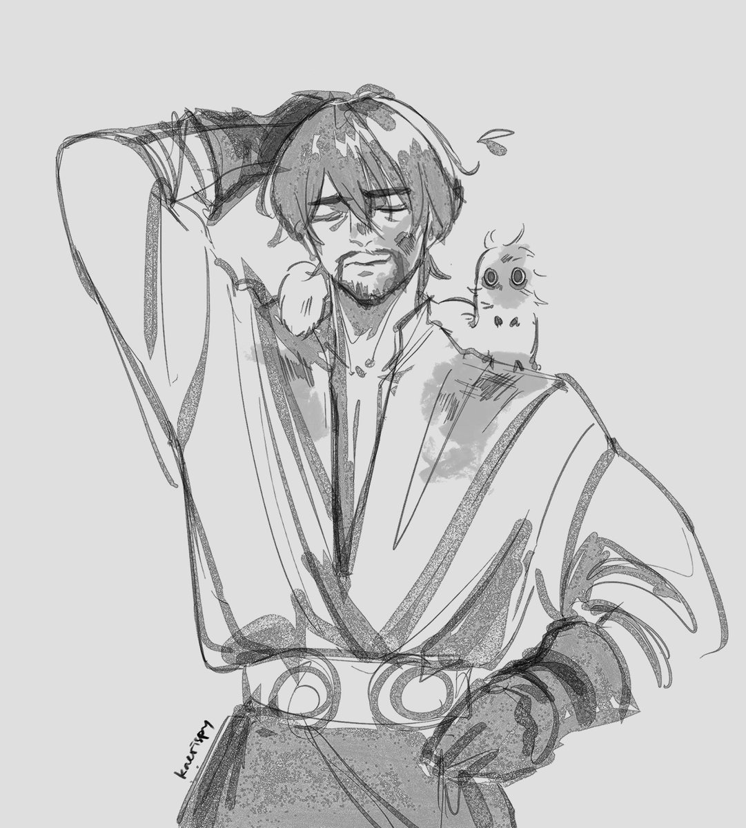 kaerispy's tweet photo. olruggio sketch to try out a new brush #olruggio #witchhatatelier https://t.co/qngPGUNJWR