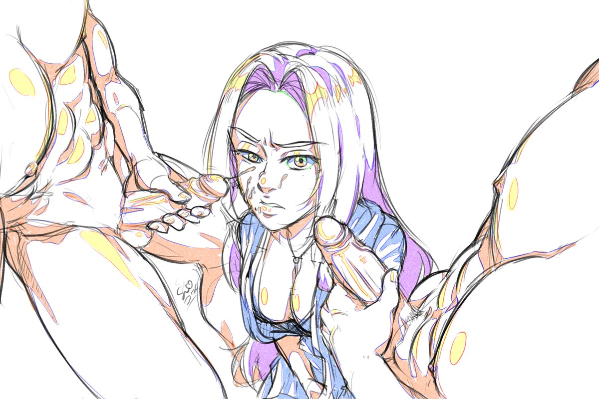 SpicyCornio's tweet photo. "she's a naughty shinigami indeed"

Well, my first ever explicit #nsfw #commission heheh, what do you think?? 
I hope i was able to make a good rendition of #Rengiku <3

#nsfwtwt #art #bleach #shinigami #commissionsopen #anime #genga #noai https://t.co/R91BKLaO2j
