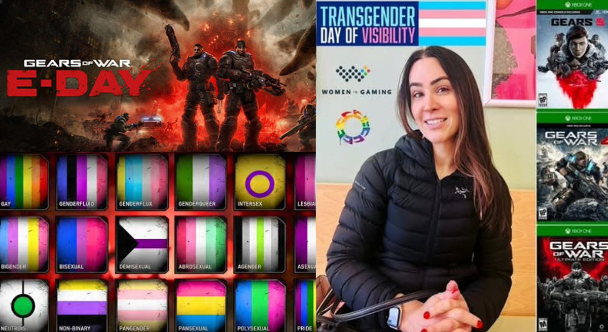 AI_EmeraldApple's tweet photo. Gears of War E-Day is coming out in a few more days, and it's not looking good, as people have found instances of LGBTQ propoganda.

This is a textbook: "How to Kill Your Game" 101.

As others say, it's a canary in the coal mine. Putting woke/DEI propaganda into the game means they are not confident that the game will stand on its own merit in terms of gameplay, story, and game mechanics... and of course, how can we forget that Trans developer Kate Rayner. 

There have been VERY FEW games where these kinds of things were added, and the game was still very good... and already there are some red flags about the game according to early reviews from various outlets if you read between the lines.

They say that there is open-world fatigue where the game's semi-open exploration is tedious and it disrupts the pacing of combat and gameplay.

The story feels half-baked, focusing too much on emotional bonds between the characters that feel misplaced, especially when the franchise was built on stoic, hardened characters.

Larger enemies don't react to gunfire, and many of them are undynamic bullet sponges, which makes combat 'less fun'.

On consoles like the Xbox Series S, there are a lot of performance issues and frame drops, especially when there are a lot of effects on the screen.

Another complaint is that there will be missing features at launch, making the game feel unfinished, hinting at later large patches that "finish the game".

The only highlights are the visuals and graphics fidelity, but some of them are saying it's too cluttered and feels hard to focus on the core gameplay, and you end up fighting the camera, the effects, and the environment more than fighting the enemy.

So far, it sounds like the game is suffering from the classic case of "style over substance".

Now the mainstream critics are calling it a "return to form"... hmmm, where else have we heard that? Yet another red flag of the game failing.