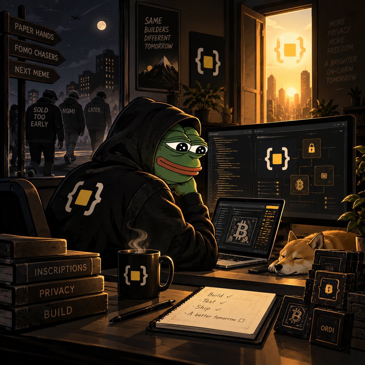 ZcashScribe's tweet photo. When the chart turned red, some people left. I don’t blame them. Red candles are loud, and quiet builders are easy to overlook.

But while the timeline moved on, we stayed. We kept writing, testing, breaking things, and building them back stronger—because Zscribe was never meant to live or die by a single candle.

Tomorrow, we ship a new feature.
Not to beg anyone to return. Not to make empty promises. We’re shipping it because the people who stayed deserve to see what we’ve been building—and because we still believe private inscriptions deserve their moment.

Some exits feel smart at the time.
Some become the screenshot you never stop looking at.
To everyone still here: tomorrow is for you.