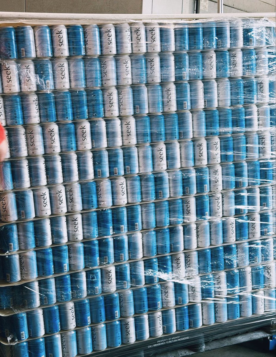 calebsloop's tweet photo. My ideal Friday morning: canning thousands of cans of iced coffee https://t.co/Op3iX8Wf5K