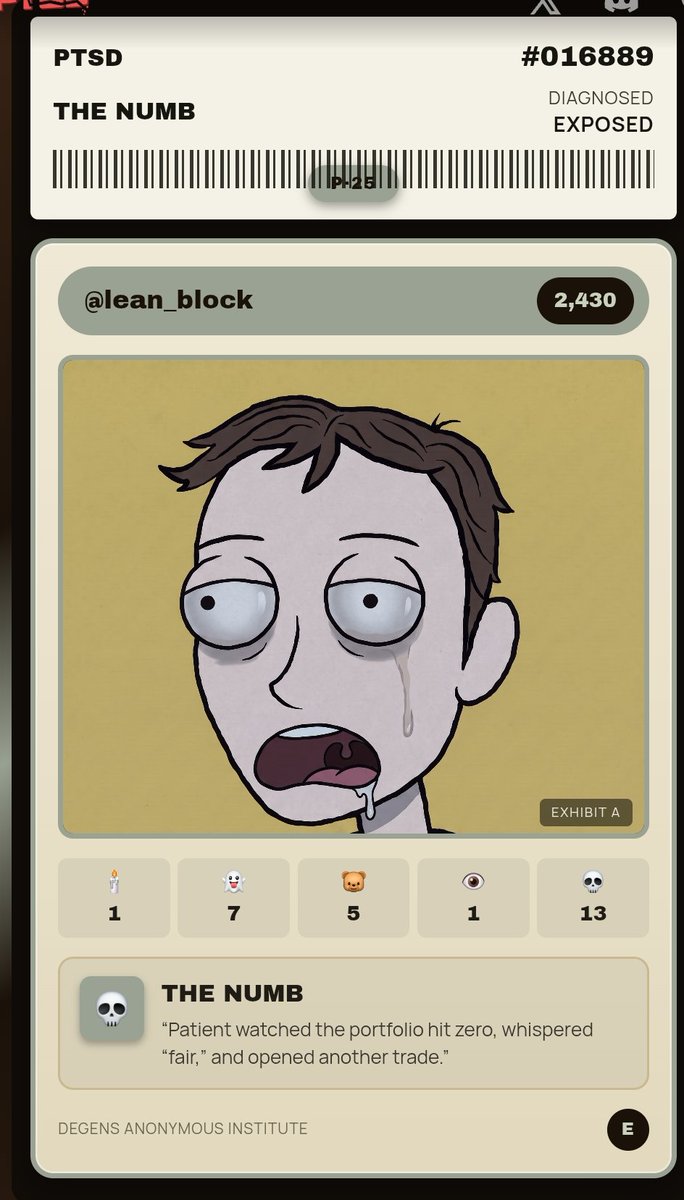 lean_block's tweet photo. Took the PTSD test from @ptsdshow. 
So true lol https://t.co/TZtz6umKxg