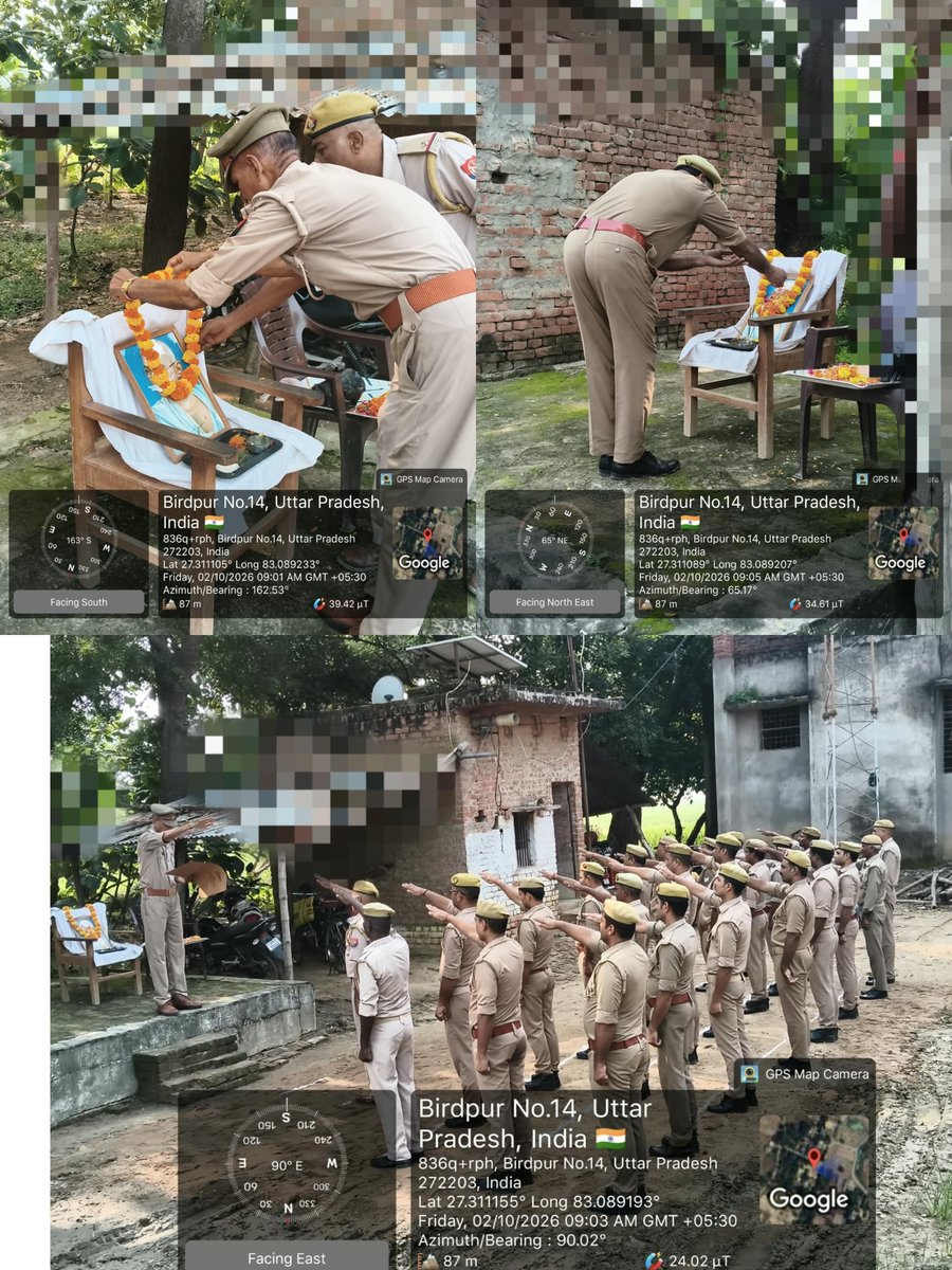 siddharthngfire's tweet photo. आज दि० 02.10.2026 को अग्निशमन एवं आपात सेवा जनपद सिद्धार्थनगर के समस्त फायर स्टेशनों पर राष्ट्रपिता महात्मा गांधी जी की जयंती श्रद्धापूर्वक मनाई गई । इस अवसर पर उनके चित्र पर माल्यार्पण कर सत्य,अहिंसा एवं स्वच्छता के आदर्शों को अपनाने का संकल्प लिया गया । https://t.co/qLybJU2l1r