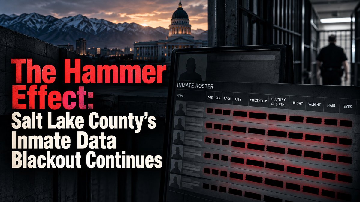 Eternal_Saints_'s tweet photo. The Hammer Effect: Salt Lake County’s Inmate Data Blackout Continues

More than seven months after Salt Lake County removed demographic and identifying information from its public-facing jail tools, those fields are still gone.

The Sheriff’s Office currently tells visitors that “certain personal identifiers have been removed” from the public jail roster under Utah’s Government Data Privacy Act and Salt Lake County Policy 2022.

The county still publishes inmate names, charges and custody information, along with aggregate statistics about the jail population. What disappeared was much of the information attached to individual people in the system.

The changes came shortly after the anonymous X account SLC Fatigue, @MarinasHammer, began publishing daily “Hammer Reports” using Salt Lake County’s own arrest and inmate data.

SLC Fatigue documented the first round on Feb. 10, when age, sex, race and city and state of residence disappeared from the county’s daily arrest list. On Feb. 27, the account documented another change to the inmate lookup system, this time including citizenship, country of birth and physical descriptors.

The Sheriff’s Office has attributed those changes to privacy-law compliance.

Sheriff Rosie Rivera addressed the issue during a March 24 County Council meeting, saying the public would continue receiving information including an inmate’s name, booking date, charges and custody status. Other information the office had previously provided would no longer be released, she said, because of the GDPA and County Policy 2022.

SLC Fatigue wasn’t satisfied with that answer.

On Aug. 4, the account published the results of a months-long investigation into the changes, including a review of the laws cited by the Sheriff’s Office and a comparison of jail-record practices across all 29 Utah counties.

The account argues that Salt Lake County adopted its own restrictive interpretation of the privacy law rather than carrying out an explicit statewide requirement to remove those fields.

There are a couple of things worth noting about that argument.

The Utah Division of Archives and Records Service says the GDPA does not supersede Utah’s Government Records Access and Management Act. The agency describes the newer privacy law as an enhancement of GRAMA’s existing privacy protections, not a replacement.

Salt Lake County’s own Policy 2022 also recognizes that personal information can still be public. Section 5.3 says personal data classified as a public record under GRAMA may be available to the public.

That doesn’t mean every piece of information Salt Lake County removed has to be posted online. GRAMA allows some personal information to be treated as private, and the Sheriff’s Office says records it releases may be redacted for certain third-party identifiers.

But the statewide privacy law hasn’t produced one statewide approach to inmate information.

Davis County still publishes individual inmates’ gender and age on its online roster. Weber County does the same, and its individual inmate pages include additional physical descriptors such as height, weight, hair color and eye color.

Those counties operate under the same Utah Government Data Privacy Act.

That doesn’t tell us whether Salt Lake County’s interpretation is legally wrong. It does tell us that removing these identifiers is not simply something every Utah sheriff did when the GDPA took effect.

SLC Fatigue is now asking the Legislature to set statewide minimum disclosure standards for arrest lists, inmate rosters and release information.