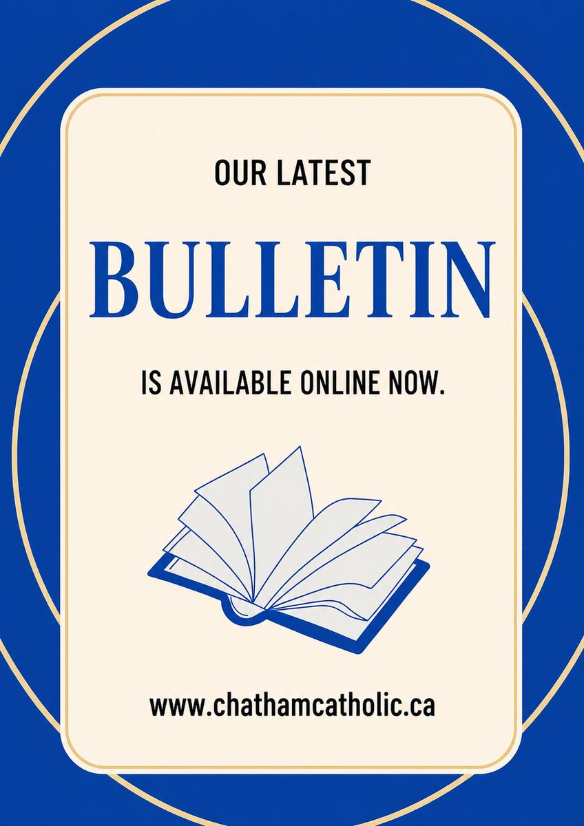 ChathamCatholic's tweet photo. The latest CHATHAM CATHOLIC BULLETIN has been published and is accessible today! Find out all the great things happening in our family of parishes as we seek to form disciples who reach out to all.  https://t.co/8ApckfVgfj https://t.co/wjzmfNOd4A