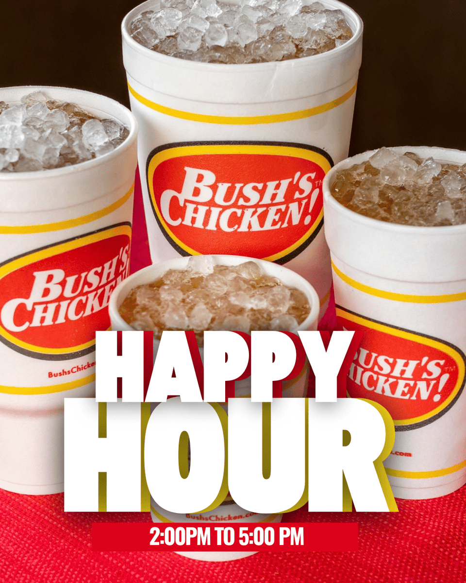 BushsChickenATX's tweet photo. Your afternoon fix is here.
Happy Hour runs daily from 2:00 pm to 5:00 pm with drink and food specials. Swing by or order online now.
#BushsChicken #AustinTX #HappyHour #AustinEats #TexasDrinks #OrderOnline https://t.co/1cI6U0bmTY
