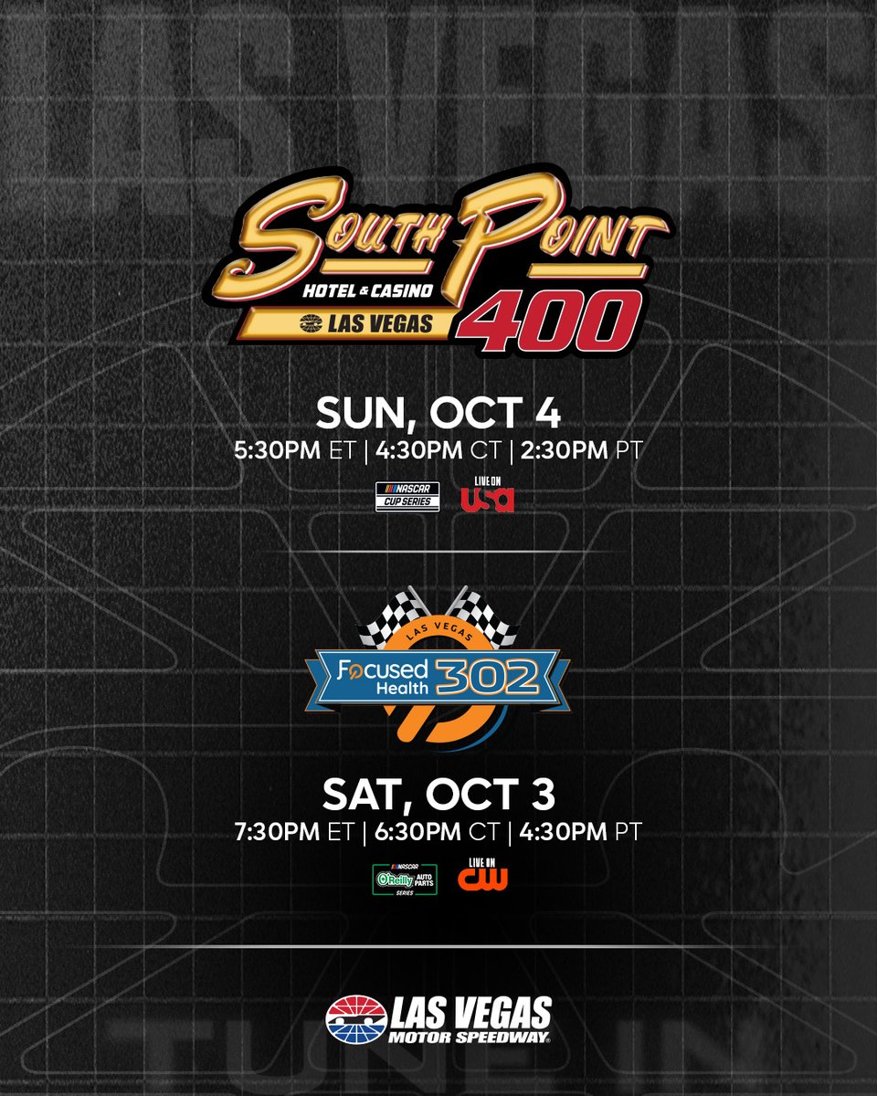 EchoParkSpdwy's tweet photo. Who's feeling lucky? 🍀🎰

@LVMotorSpeedway | #SouthPoint400 https://t.co/3X2mRkUurn