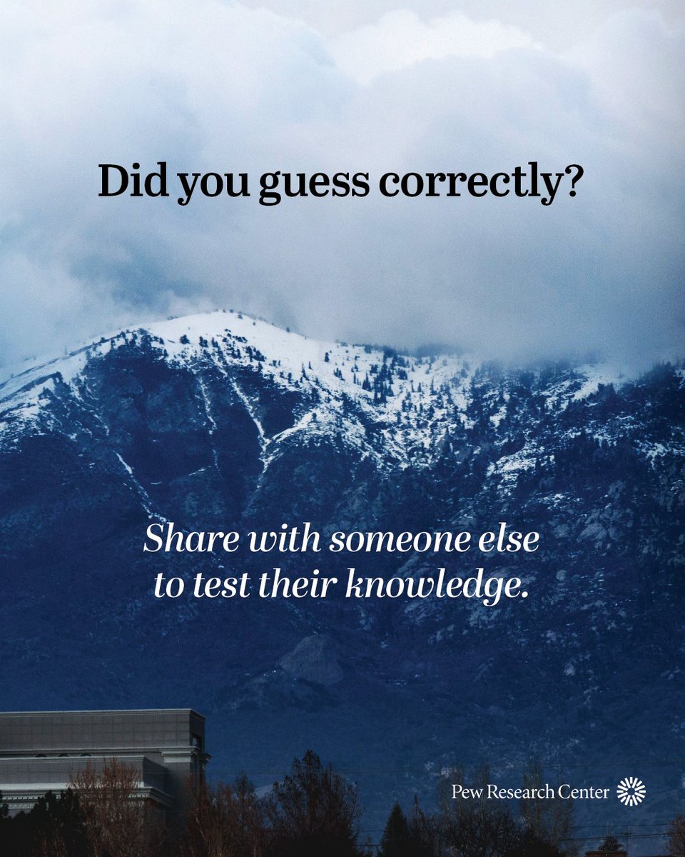 pewresearch's tweet photo. Latter-day Saints (widely known as Mormons) are, on average, among the most religious adults in the U.S. — 72% say religion is very important in their lives. 

Those who live in the U.S.’s Mountain region are somewhat more religious than Latter-day Saints in other parts of the country.  
 #LatterDaySaints #MountainRegion #ReligionInAmerica
