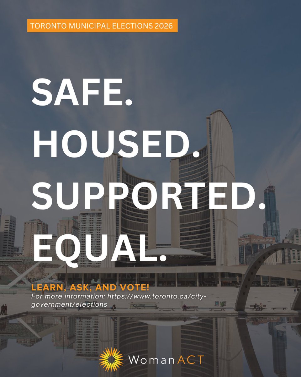 WomanACT's tweet photo. Gender-based violence is not only an individual or interpersonal issue. It is also shaped by the conditions in which people live. Many of these conditions are shaped by municipal decisions.

💡Learn more about the Toronto municipal elections: https://t.co/9w7n3FLDzO https://t.co/jmUGQCqMih