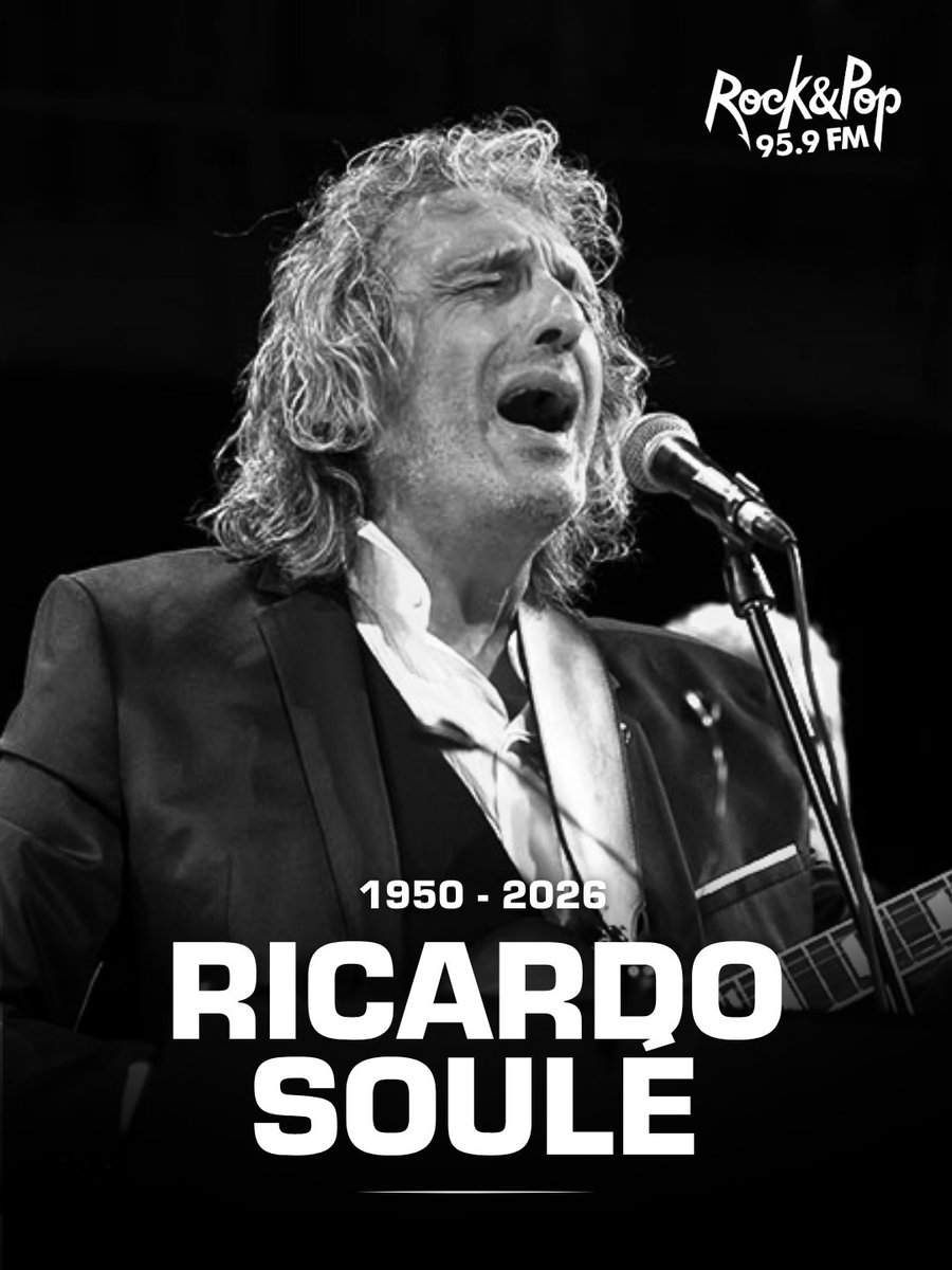 fmrockandpop's tweet photo. [#AHORA]

Falleció Ricardo Soulé.

El líder de Vox Dei tenía 76 años.

Desde Rock &amp; Pop abrazamos fuerte a la familia y allegados. https://t.co/EvkKNhwu2C