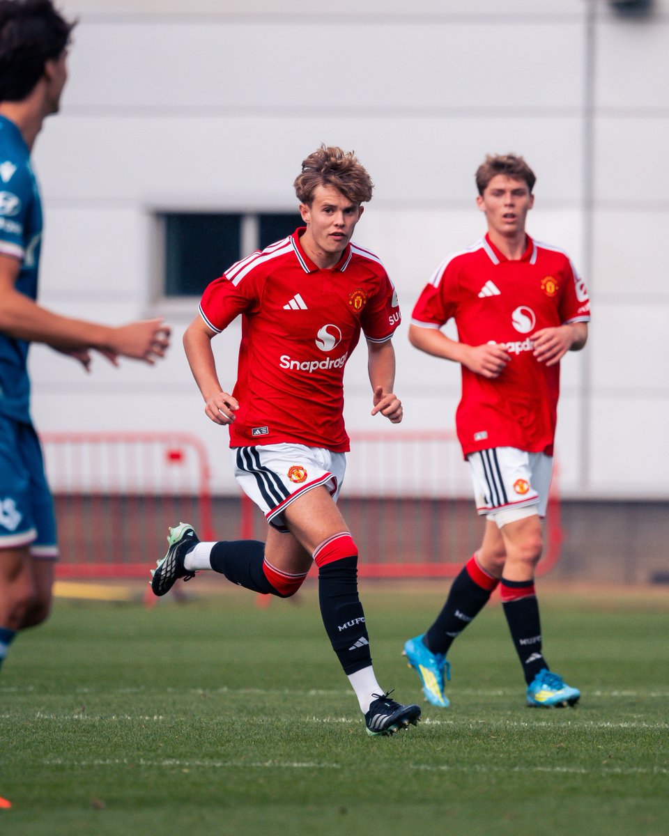 ManUtd's tweet photo. First minutes in red for Carlos Baleba 🔴✅

United welcomed Lausanne-Sport for a behind-closed-doors game at Carrington earlier today 👇