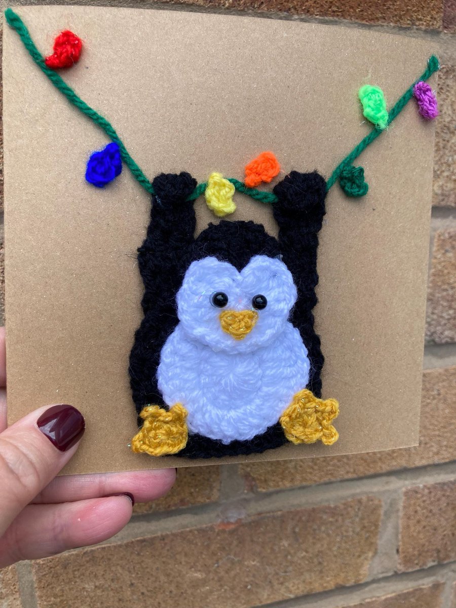 Offthehookhelen's tweet photo. Fairy lights penguin Christmas card

https://t.co/pncTigFmNF

#penguin #handmade #crochet #christmascards #supportsmallbiz #yarn #art #etsyuk https://t.co/28HDQpuquc