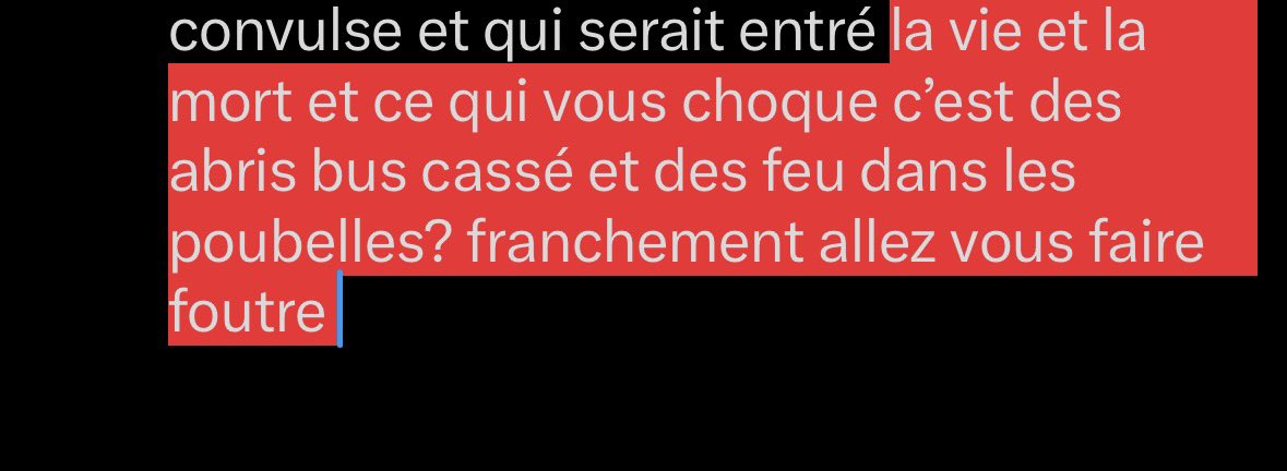 venusyio's tweet photo. 4 flics sur un lycéen qui arrive plus à respirer, un flic qui étrangle une fille de 14 ans, un jeune qui se prend un flashball dans l’œil, un jeune qui perd toutes ses dents à cause d’un flashball, un flic qui tente de noyer un lycéen, un jeune qui convulse et qui serait entre https://t.co/XLXAQUjRy1
