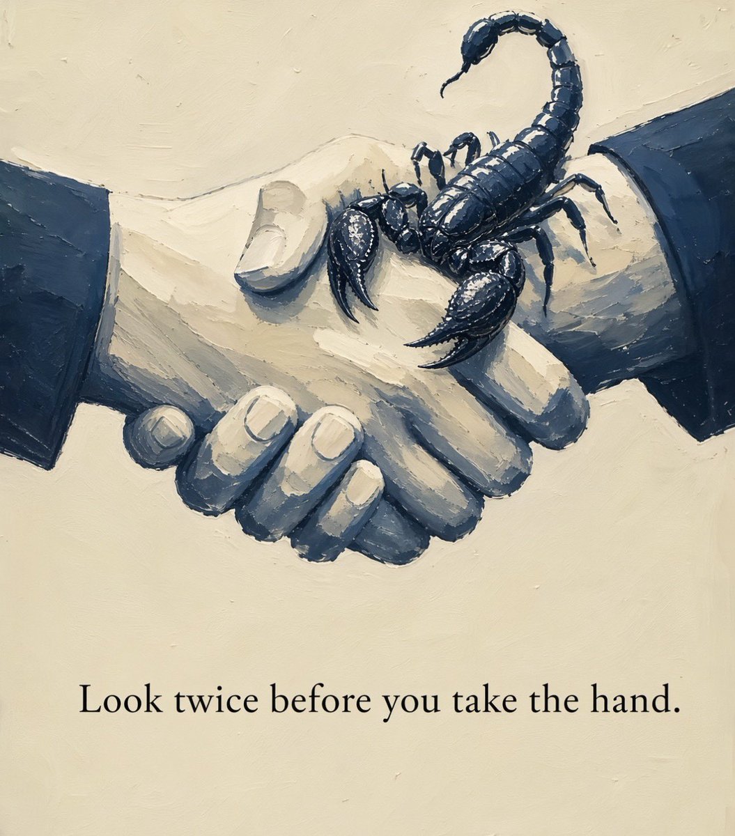 LifeMoneyGame's tweet photo. As a man,

Not every man who shakes your hand is with you. Watch what he does when you start to move. https://t.co/1yGAqcLpjM