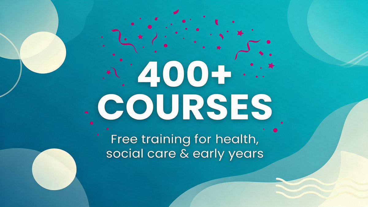 carelearninguk's tweet photo. 400+ courses and counting. Free, practical training for health, social care and early years staff in England.

Thank you to our learners for all your feedback and for engaging with us.

Courses: carelearning. org. uk/courses/
#SocialCare #EarlyYears https://t.co/Yc3oKHdIYE