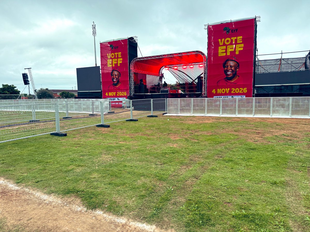 Sinawo_Thambo's tweet photo. It’s all systems go!

The Commander in Chief and President of the EFF, Julius Malema will address the second leg of the EFF Eastern Cape Provincial Manifesto Launch, under the following details;

Date: Saturday, 03 October 2026

Time: 13:00

Venue: NU2 Stadium, Motherwell, Gqeberha

#VoteEFF2026LGE