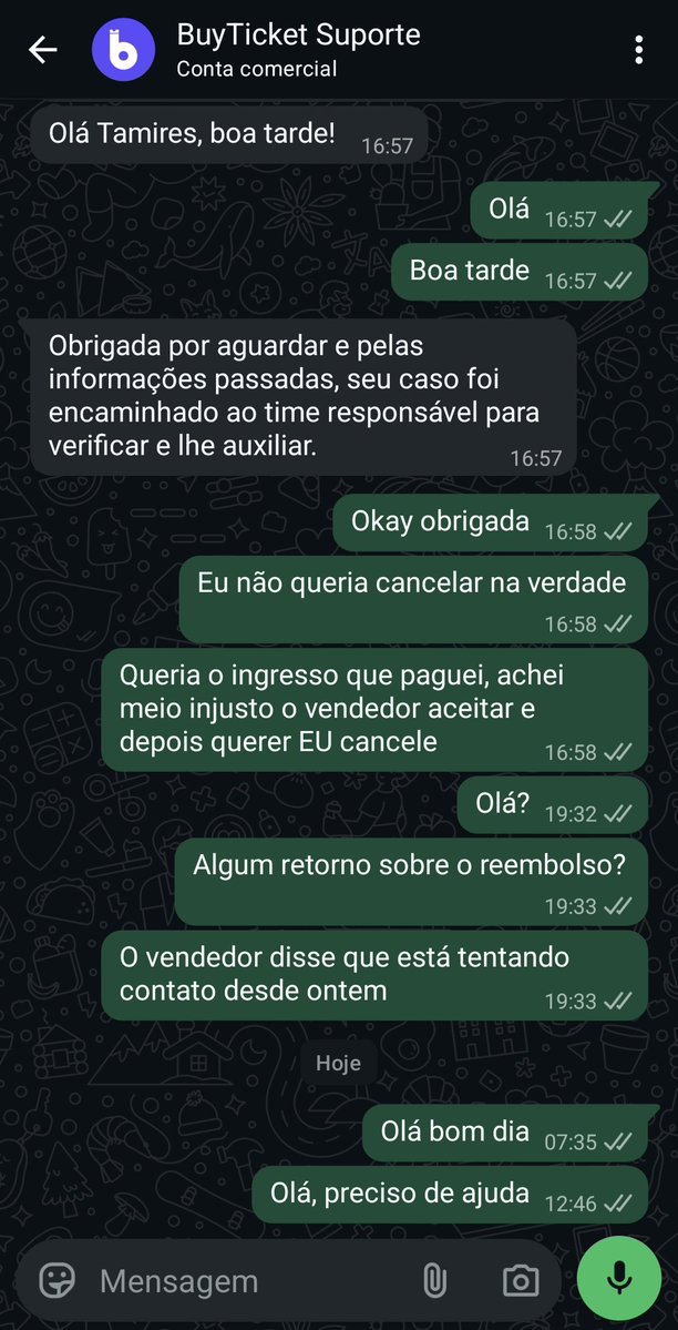 imfacti's tweet photo. O vendedor simplesmente não quer me tranferir o ingresso e vocês não me respondem pra fazer o cancelamento de um ingresso que foi 2,7K no PIX é muita sacanagem não me responder
@buyticketbrasil https://t.co/WNKJacVfD4