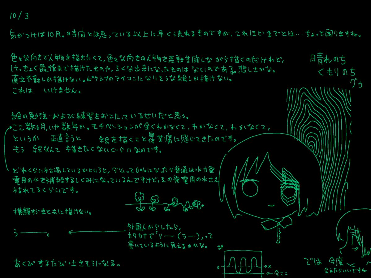 nakananakanaka's tweet photo. 日記 26/10/3 https://t.co/OQavtdASr9