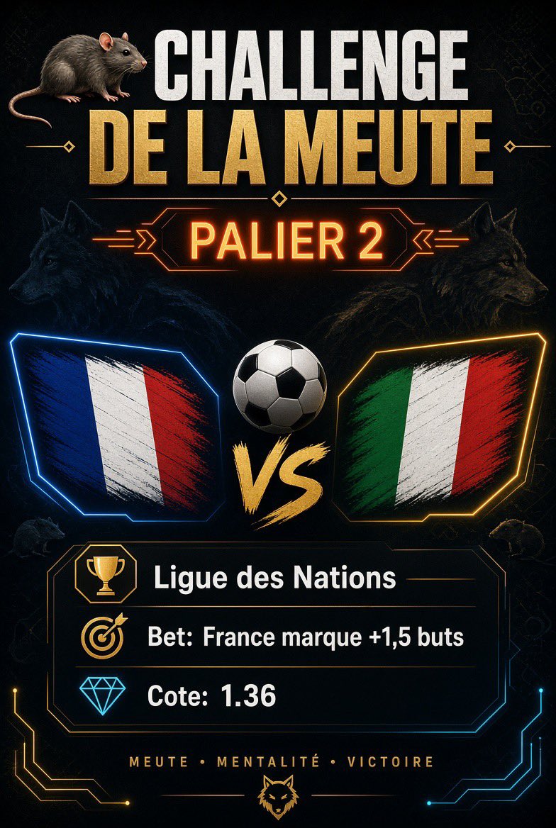 RATSDUBET's tweet photo. 🐀 CHALLENGE DE LA MEUTE

🚨Vous avez choisi ! 🍀 https://t.co/LG0P6aVoby