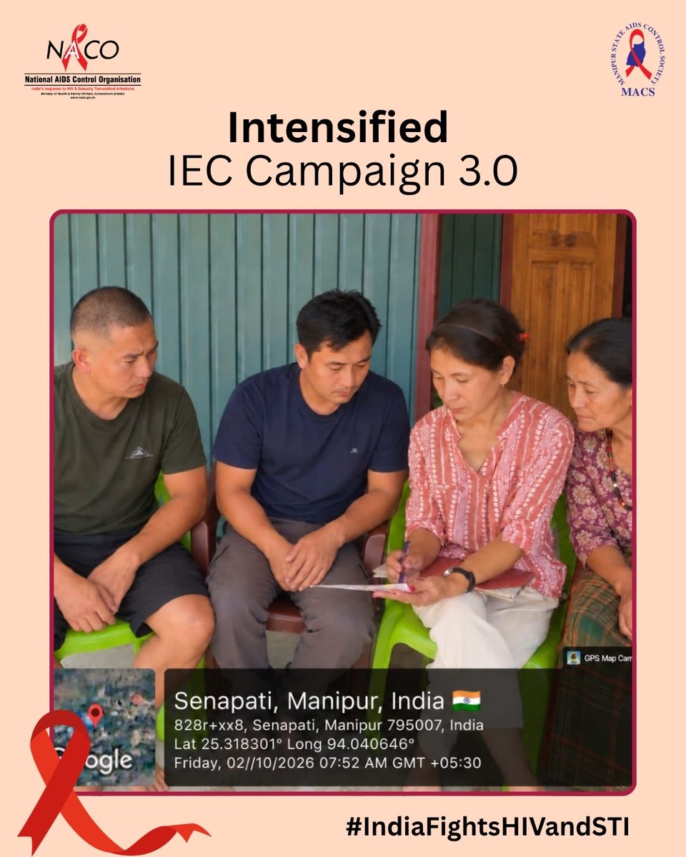 ManipurAIDS's tweet photo. As part of the 2-Month Intensified IEC Campaign, Manipur State AIDS Control Society is taking HIV &amp; STI information straight to every doorstep in Manipur.
 #IndiaFightsHIVandSTI #KnowYourHIVStatus #HIVAwareness #HIVPrevention
#EndAIDS #EndStigma @NACOINDIA https://t.co/qhlguvgcz3