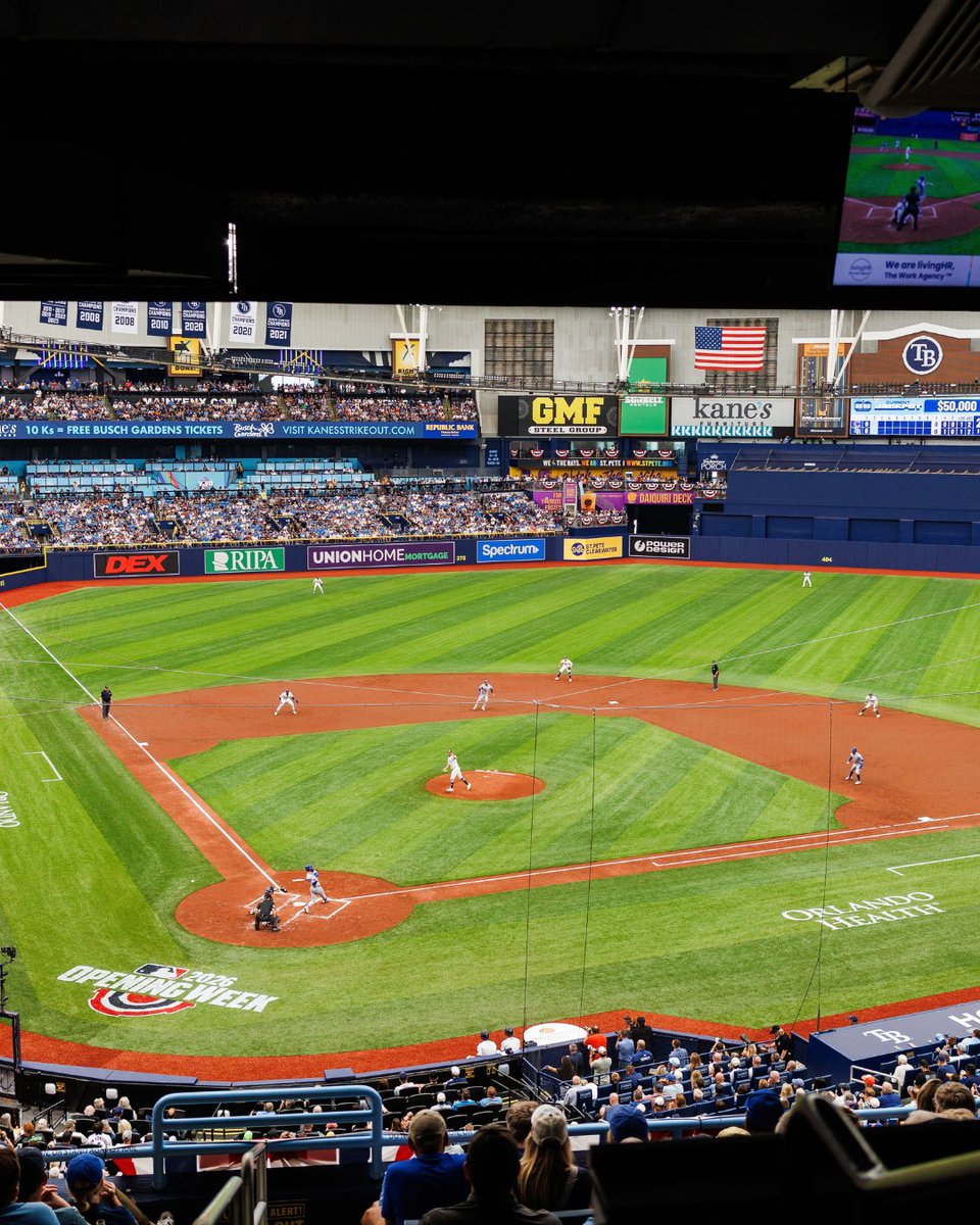 StPeteFL's tweet photo. Postseason baseball is BACK in St. Pete! ⚾

Expect heavy traffic. Get parking, free shuttle, @RidePSTA SunRunner, and rideshare info before you go 👉 https://t.co/8QgFGTlTpE https://t.co/gLhWU0jXhU