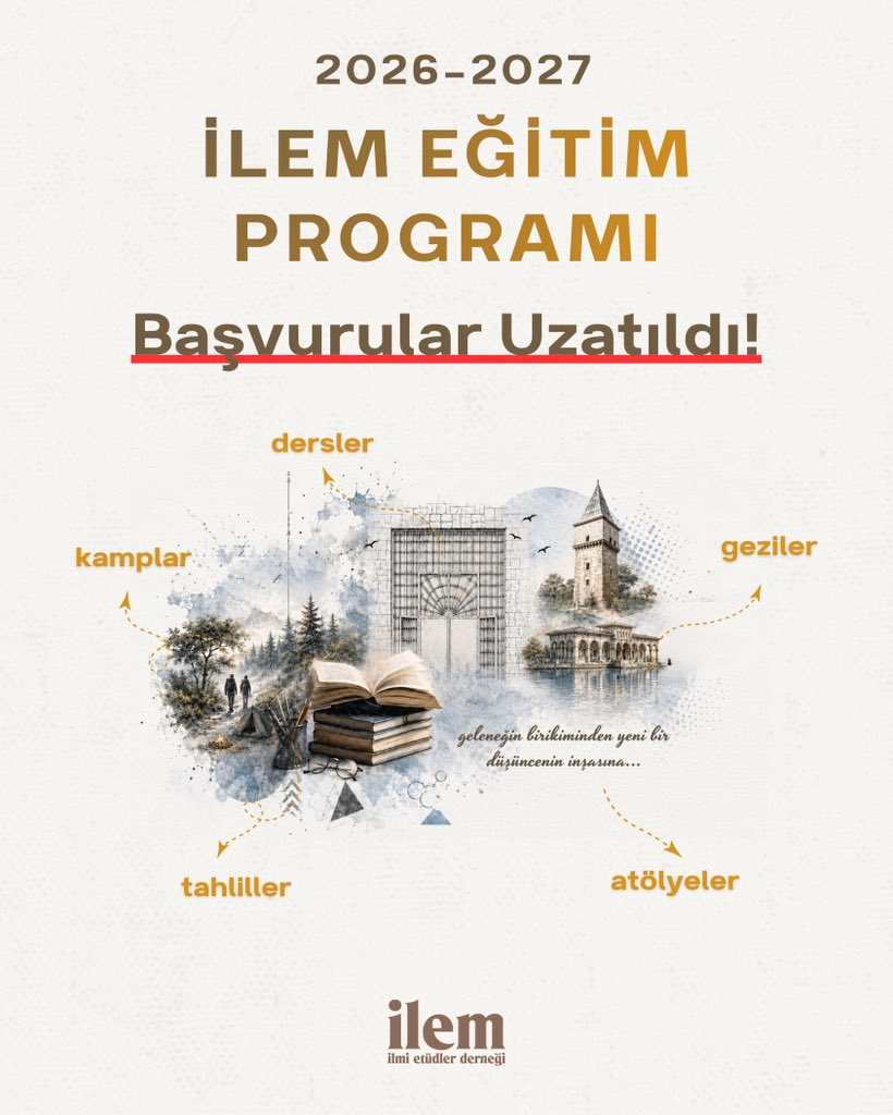 ilmietudler's tweet photo. 📢 İLEM Eğitim Programı başvurularını 5 Ekim’e kadar uzattık!

✨ Yeni bir öğrenme yolculuğunun parçası olmak için başvurunu tamamlamayı unutma!

 🔎 Detaylı bilgi ve başvuru için web sitemizi ziyaret edin https://t.co/UoXiSHZZsw