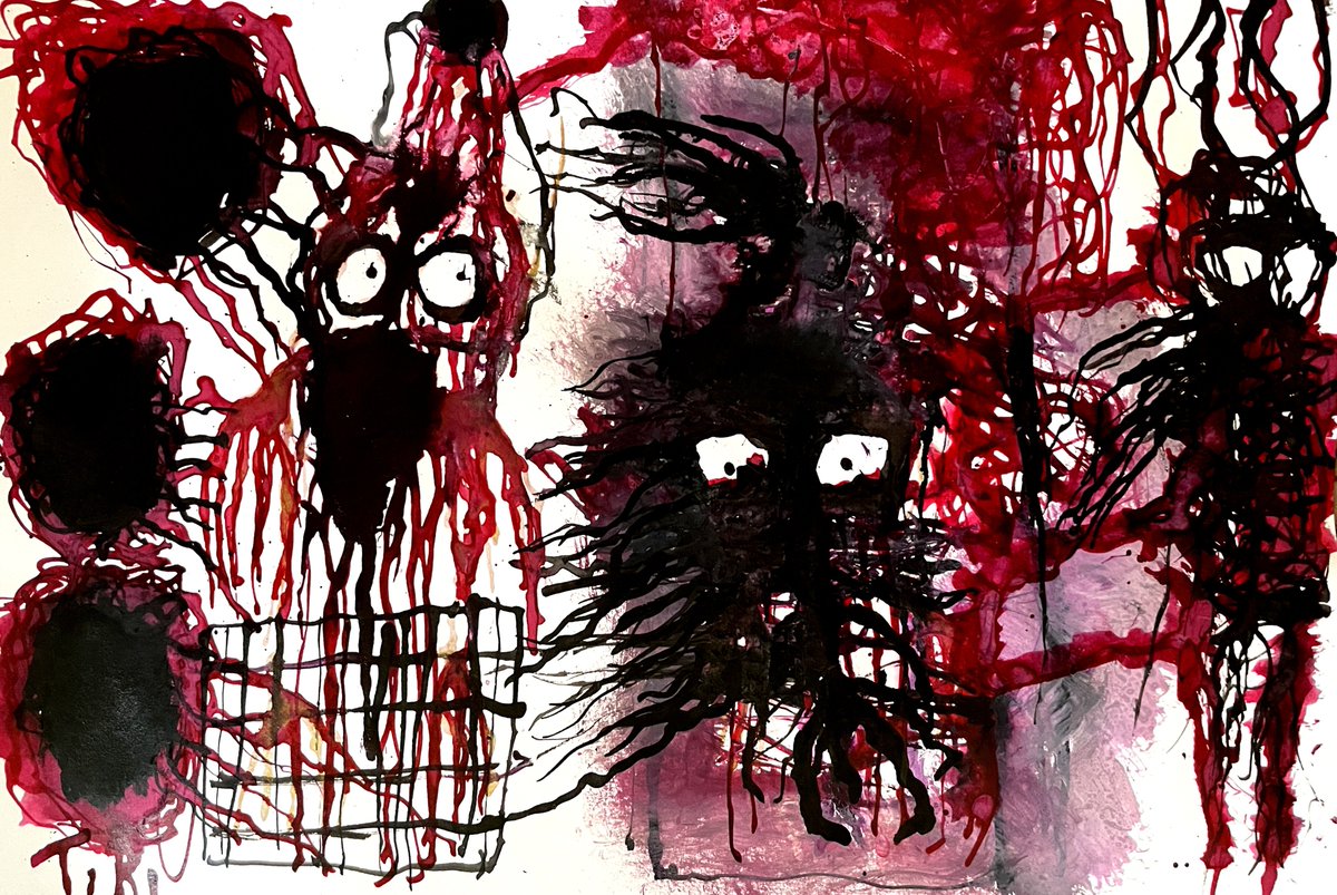 riesner_thomas's tweet photo. ARE AFRAID INK×PAPER 45CM ×40CM 

#thomasriesner #thomasriesneroutsiderart #riesnerthomas #outsiderart #outsiderartglobal #darkoutsiderart #artbrut #outsideartfair #outsiderartistofinstagram #artist #artwork https://t.co/eEBjz5s9LN