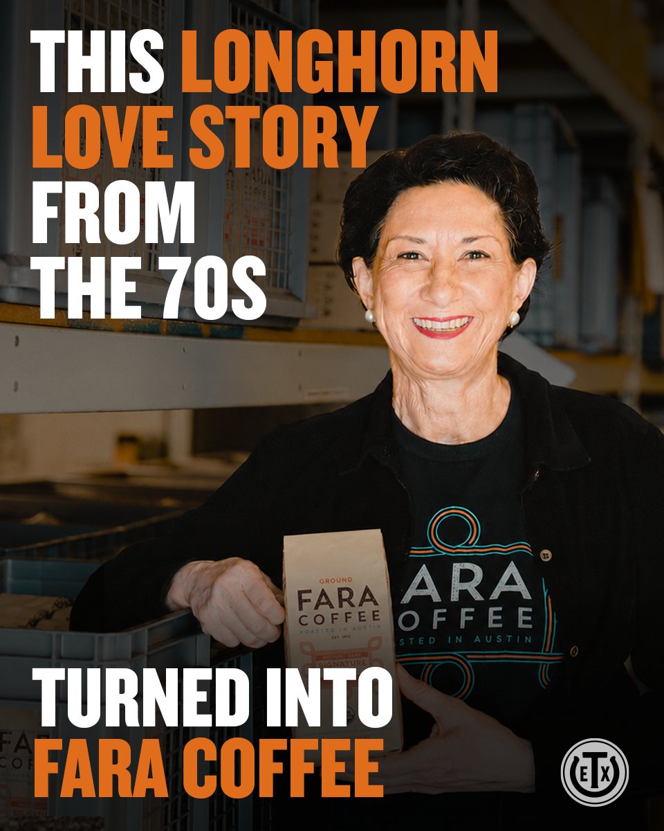 TexasExes's tweet photo. Maria Cisne Farahani, BA ’78, came to The University of Texas from Nicaragua, and her husband, Many Farahani, BS ’78, came from Iran. They met for the first time at Contessa West. Now, they own Fara Coffee. ☕️🤘

Listen on Hello Longhorn → https://t.co/EvPdxF1kyx https://t.co/bOffNp3DpT