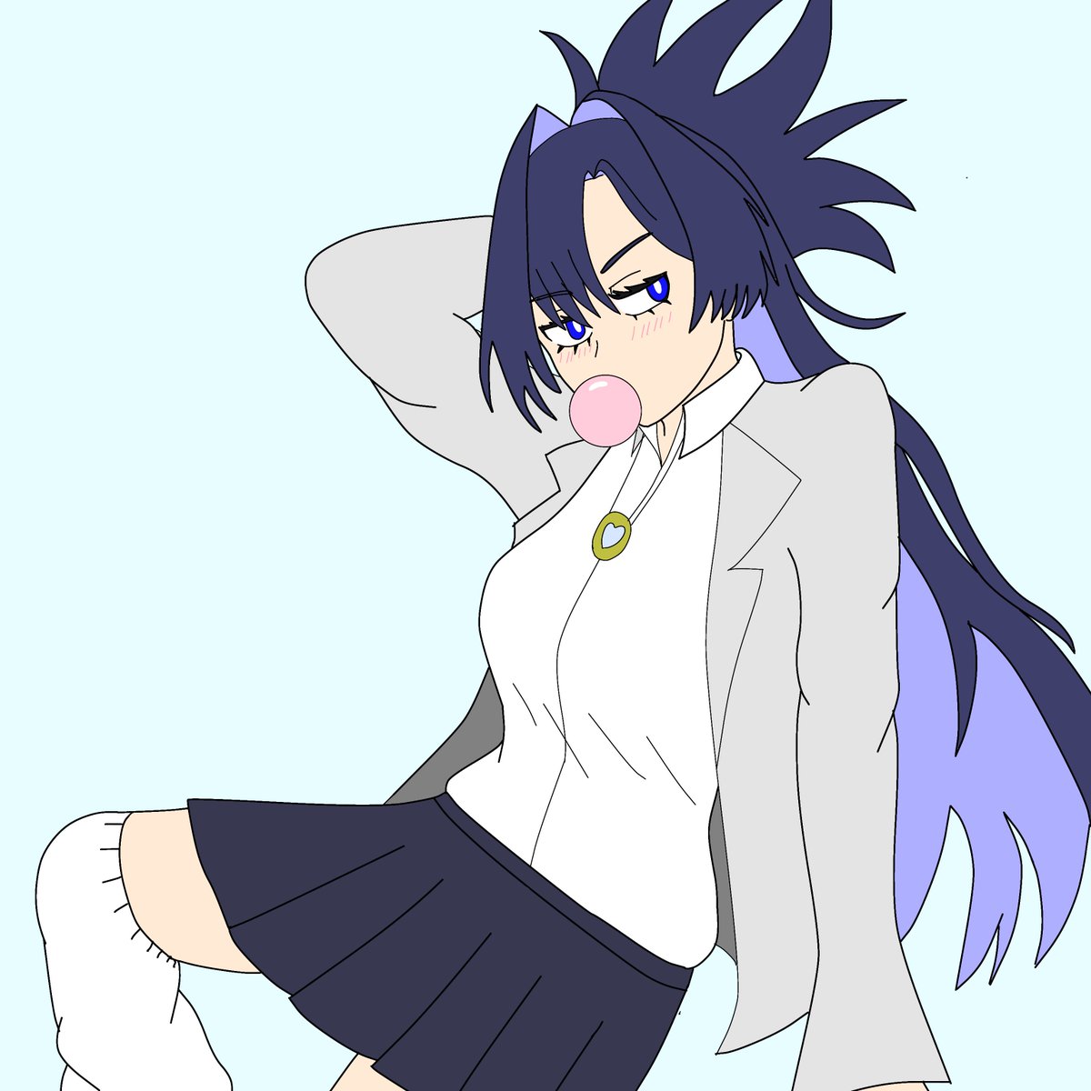 oMEGaAD0's tweet photo. #holoctober #kronillust school uniform https://t.co/SG0zfdfe5d