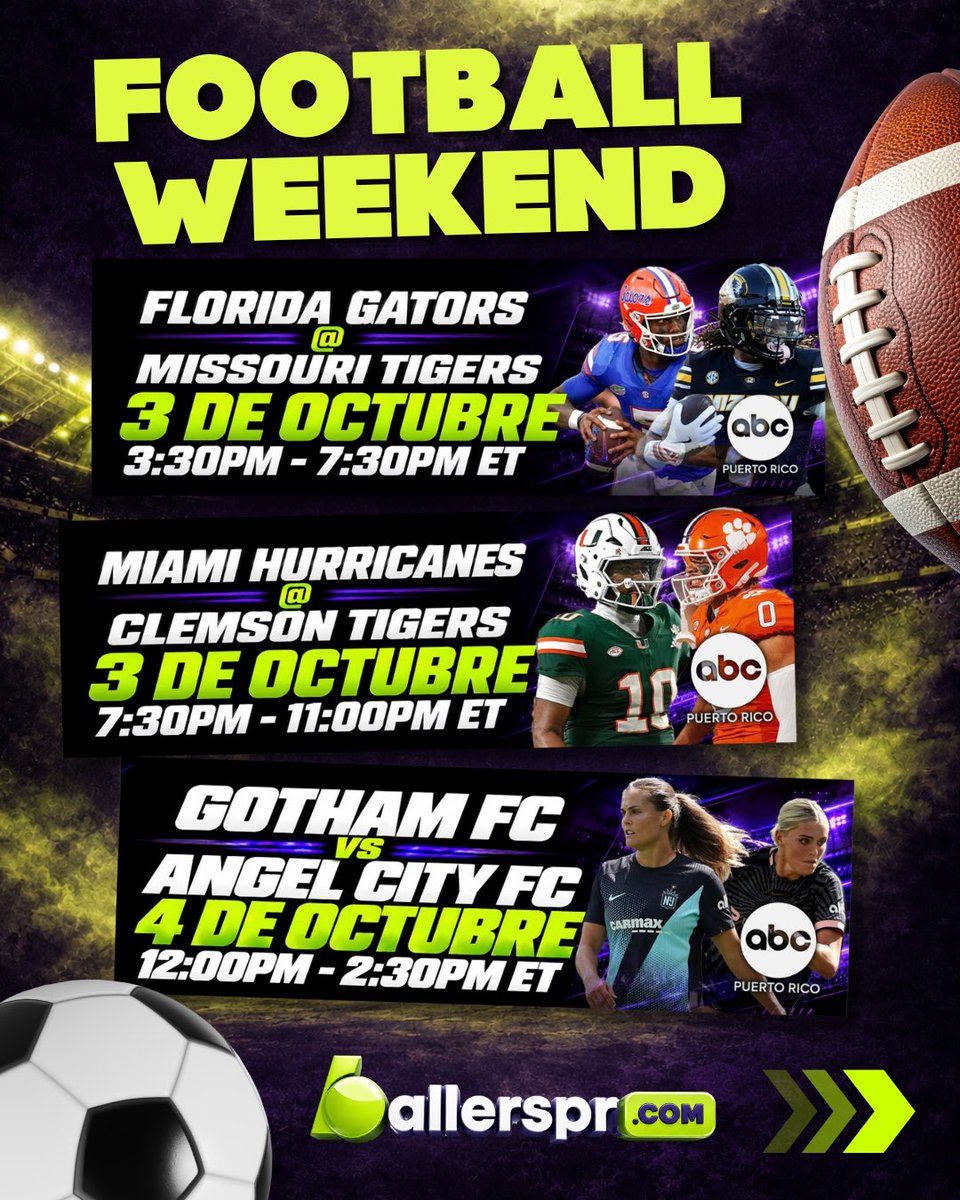 ballerspr_'s tweet photo. #FOOTBALLWEEKEND 🏈⚽️ Apuéstale al football americano y al fútbol #Soccer en Ballers 🤑 Ya comenzó el fin de semana de #CollegeFootball y la liga de fútbol femenino #NWSL 🔥 Con el calendario explotao’ de juegos y aquí te incluimos los que serán transmitidos por @abc.puertorico 📺 Desliza las imágenes ⏩ para los odds principales de algunos de los partidos y las promos disponibles para tus jugadas online 🎰 Apuéstale a los juegos y también a la salvaje variedad de futuros, tales como quienes serán los equipos campeones en cada liga y muchas más 🏟️ Incluyendo la plataforma mas completa de APUESTAS EN VIVO 💪
SOMOS LA MÁS DURA EN FOOTBALL 🏆 entre las casas de apuestas en PR 🇵🇷 Con la mayor variedad de ligas y mercados, con más alternativas de jugadas para tus apuestas 🎲 Donde puedes jugarle “LIVE” a los partidos mientras ocurren, en nuestra sección de apuestas en vivo (((LIVE BETTING))) 🔴 Además puedes ver jugada tras jugada con información del juego en tiempo real mientras sucede, con nuestro sistema de Game Tracker 📊 Ahí también podrás ver el Centro de Estadísticas con Asistente de Apuestas, que te tenemos dentro de cada juego, con información relevante para tus jugadas 🎯
Por eso y mucho más, cuando se trata de Apuestas Deportivas 👉 Hay Que Tener Ballers 📲 Baja el app o tira la tuya online en https://t.co/fS2Hmg10Ft 🃏 Retiros y Depósitos Online 24/7, las ganancias en tu bolsillo en segundos ✅
🇵🇷 #ApuestasDeportivas Solo en Puerto Rico
🧠 18+ / Juega con Responsabilidad
📞 Si tienes problemas con el juego llama a la linea PAS de ASSMCA 1-800-981-0023
#ElSportsbookDePR #AquíSeJuega #NoEsSuerteEsTalento