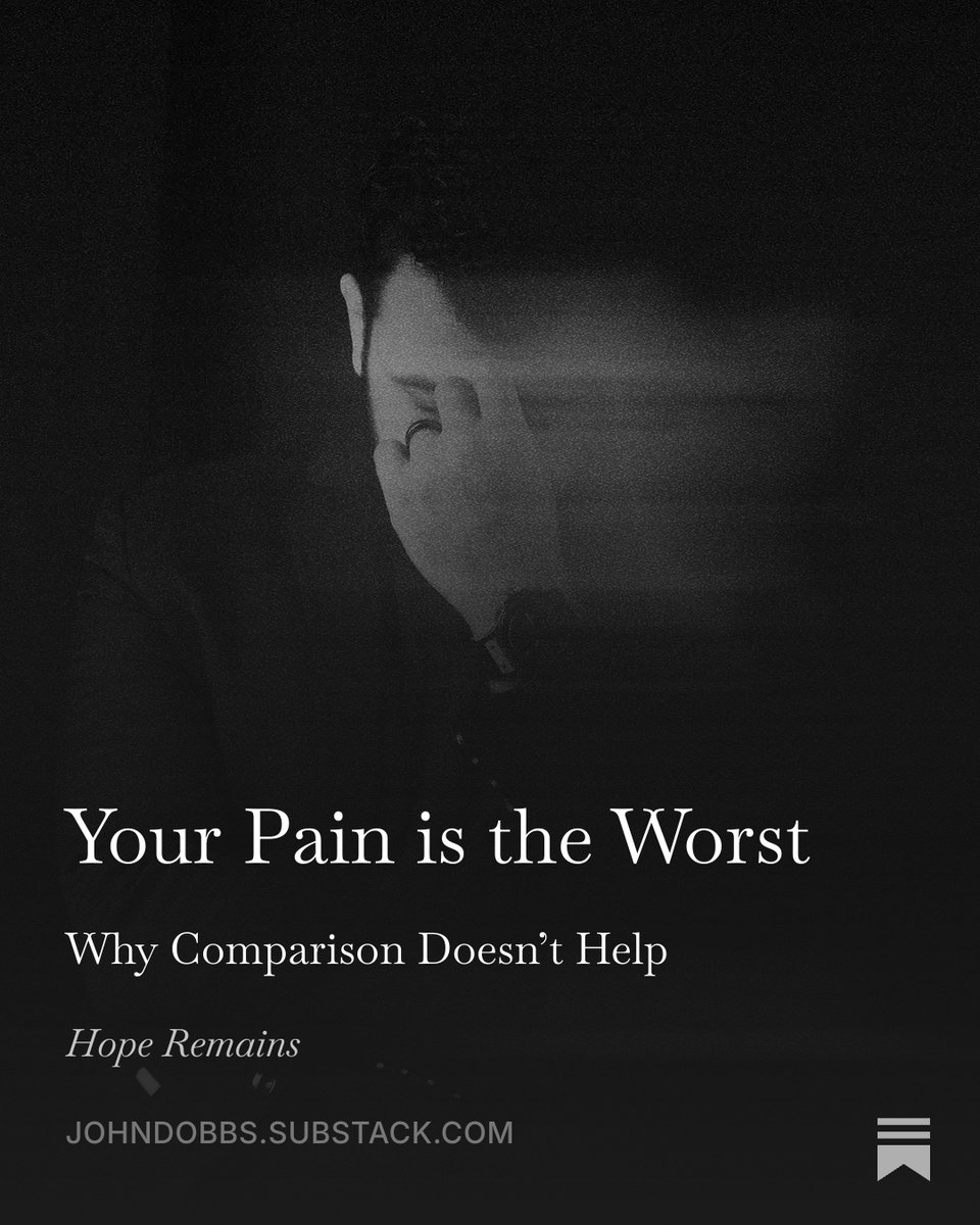 JED1130's tweet photo. Your #Pain is the Worst - Why Comparison Doesn't Help. Link in Image. https://t.co/7OFY34HB07