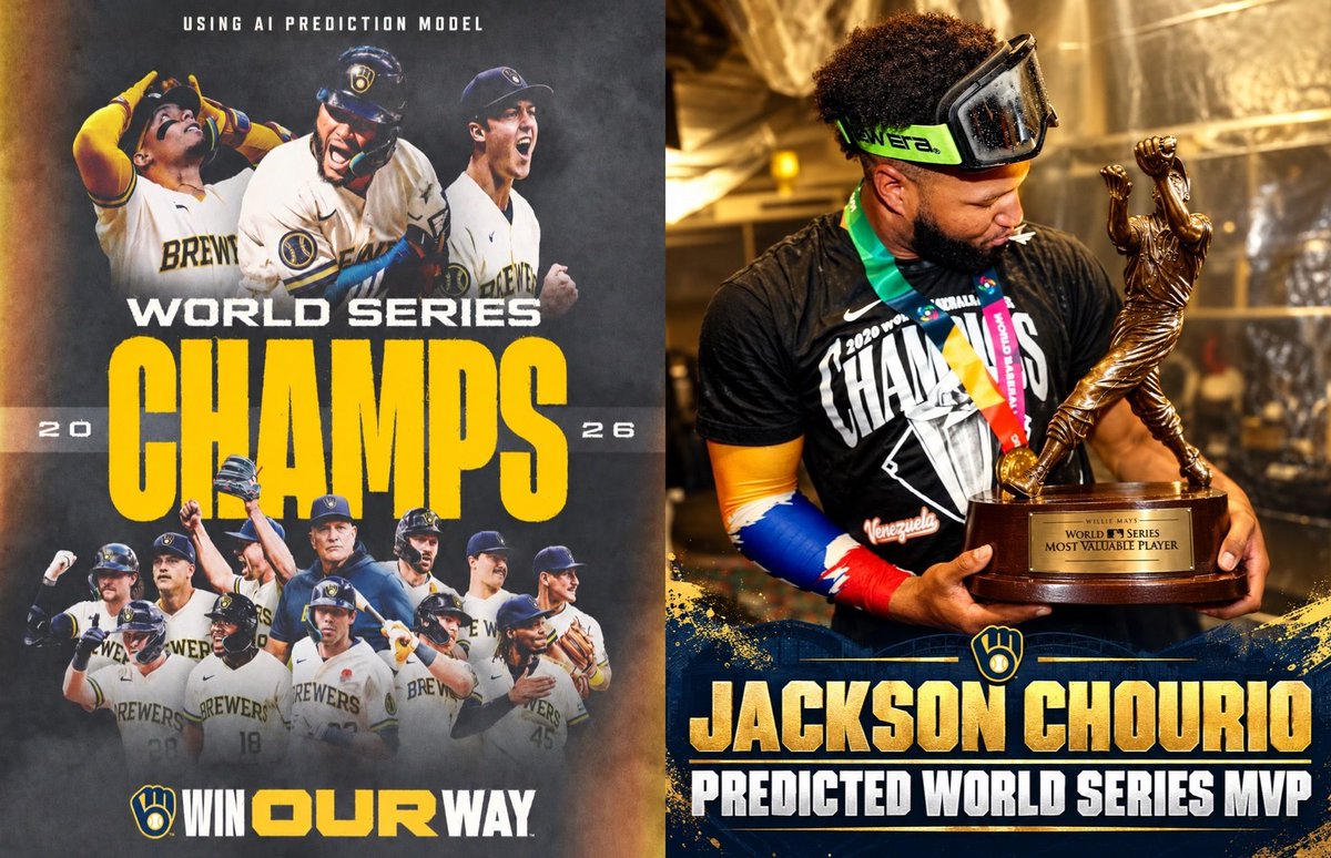 Cover3Net's tweet photo. Want to hear something crazy? 🤯

Our AI was PERFECT in the AL Wild Card round and one game from a perfect NL.

Yankees 2-0 ✅
White Sox 2-0 ✅
Padres 2-0 ✅
Braves 2-1 ✅ (predicted 2-0)

Might be time to put some money on Brewers-Yankees in the World Series. 👀💰 #Postseason https://t.co/4JWYHM9NB0