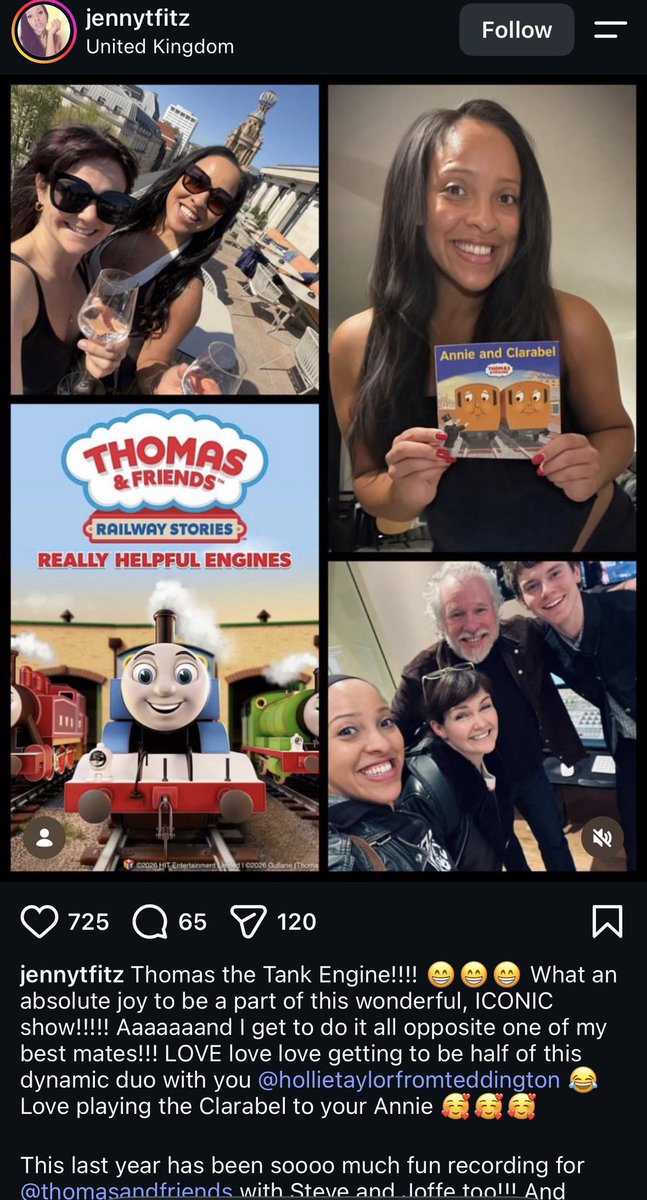 SamTheTrainFan's tweet photo. This popped up on my intsagram, did we know both of Annie and Clarabel’s VA’s? https://t.co/Uu2XxkabfK
