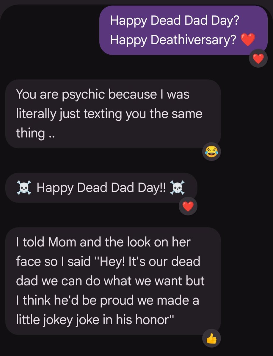 ITalksTooMuch's tweet photo. 15 years ago today, at age 27, I became a card carrying member of The Dead Dads Club. 

If you're a member, Welcome! 

Idk how y'all cope, but me and my sis make jokes especially to our mother who does NOT share our gallow's humor on the subject 😂 https://t.co/yfmSGktXWb