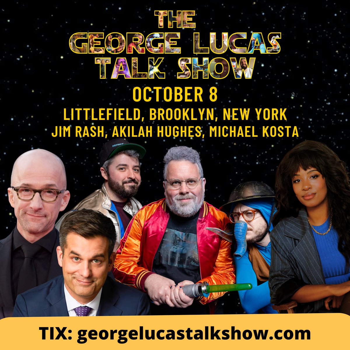 patrickcotnoir's tweet photo. Thursday, October 8: @GLucasTalkShow returns to Littlefield in BK with guests @michaelkosta (The Daily Show), @AkilahObviously (Comedy Central, Rebel Spirit) and Academy Award Winner Jim Rash (Community, The Descendants). Grab those tickets now!  

https://t.co/c2SW5UjHFW https://t.co/lfUIXGSahf