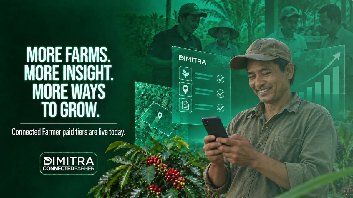 TheCrypticWolf1's tweet photo. One thing I’m watching with $DMTR is the move to paid Connected Farmer plans.

It means the focus isn’t only on getting farmers and cooperatives to use the technology. Dimitra is now creating a path to turn that usage into recurring revenue.

That’s why this particular update has my attention.