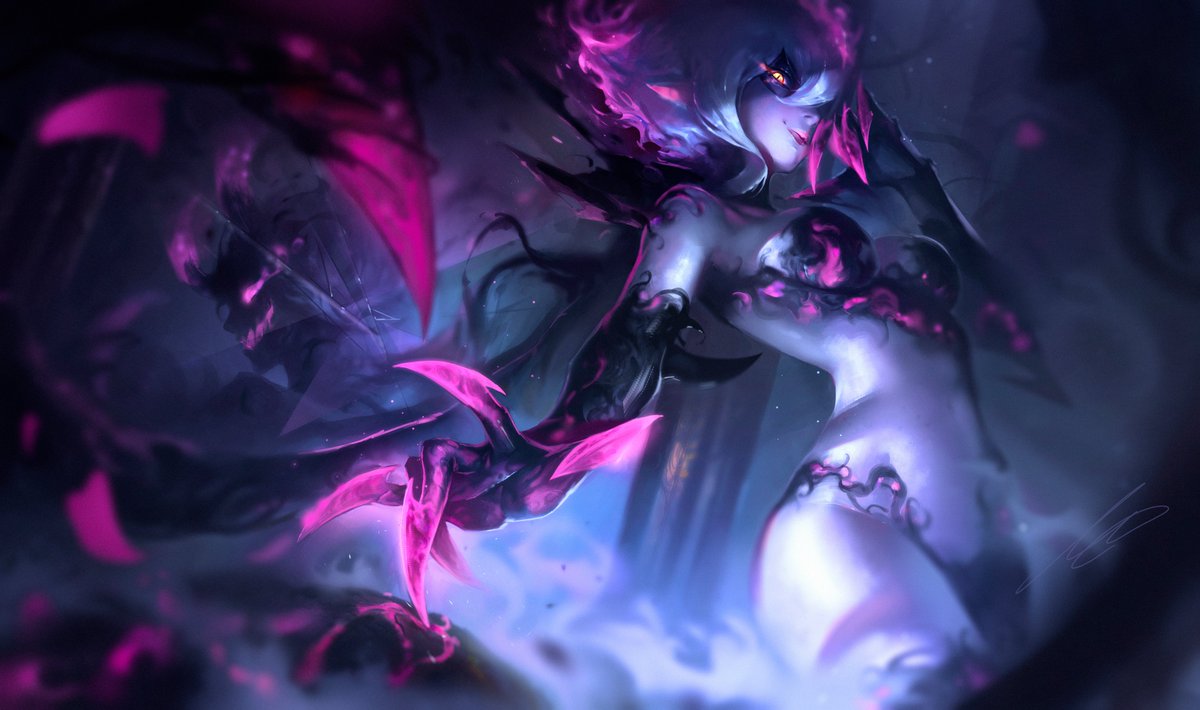 Nosoriart's tweet photo. Splash commission Evelynn https://t.co/cZawlgsY1F
