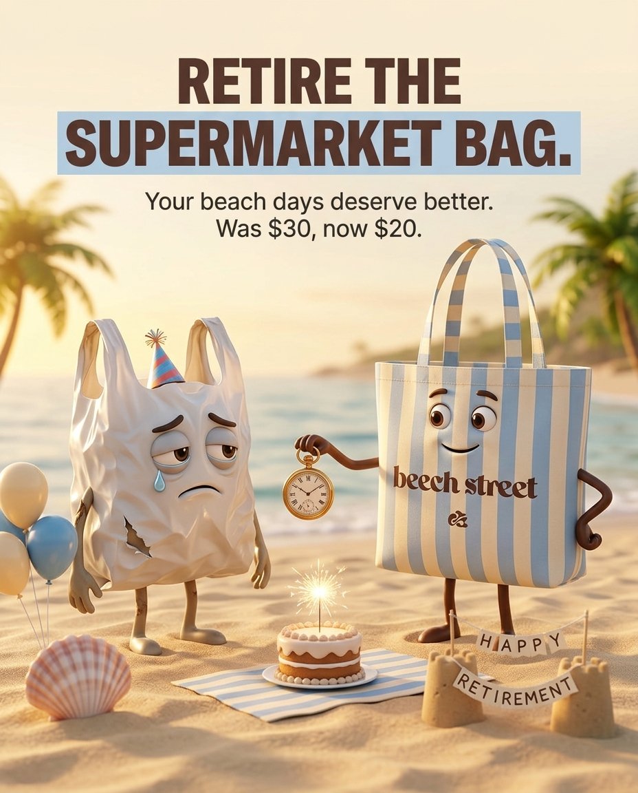 Salarmy_Studio's tweet photo. A little beach-ready upgrade 🌊👜

Designed for Beech Street Swim.
 #Ecommerce #DesignerFinds https://t.co/KTKg2fa8iu