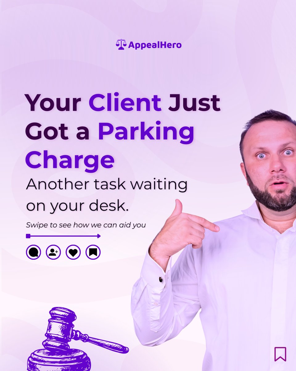 Appeal_hero's tweet photo. Small matters shouldn't eat big hours. Appeal Hero drafts UK parking charge appeals in minutes, with every citation checked. Try the demo: 5 free appeals, no card required. https://t.co/s7NMLwhGpd 

#ParkingAppeal #LawFirmLife #UKSolicitors #LegalTech #PCN #AppealHero https://t.co/HZ0VaI1Yff