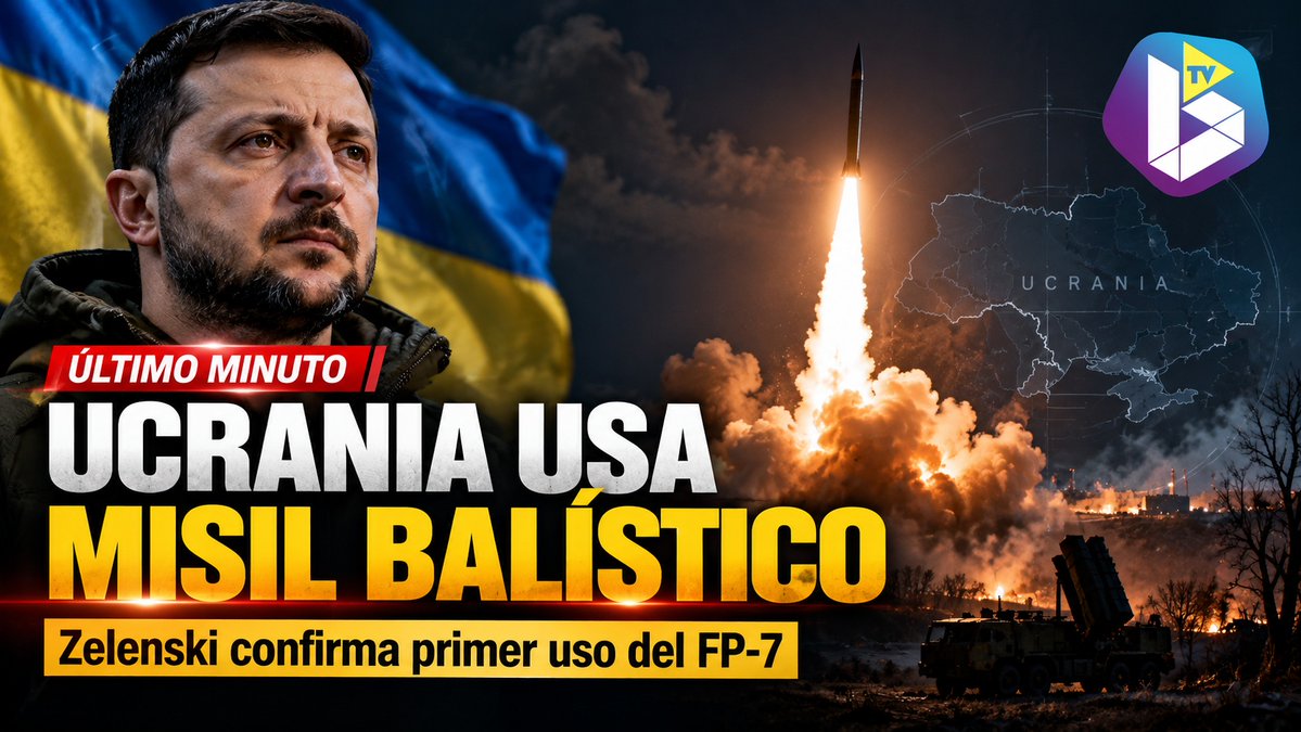 bombiteve's tweet photo. Europa Bajo Amenaza: Ucrania estrena su misil balístico FP-7: Zelenski confirma su primer uso en combate https://t.co/JnVFghuSOm 

Kiev dio un nuevo paso en el desarrollo de armamento propio. El presidente Volodímir Zelenski confirmó que Ucrania utilizó por primera vez en una ... https://t.co/7zvJMjOED1