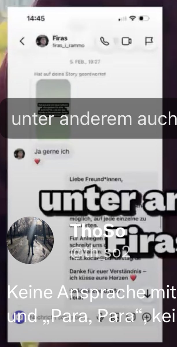 QuinX36268's tweet photo. @HenHoffgaard Selbst bei dieser Version stimmt das Märchen nicht! 😂 Im Screenshot ist klar der Name „Remmo / Rammo“ unter „Firas“ zu erkennen.

Vielleicht kommt noch ein neues Video mit 30 Minuten Länge raus um sich (mal wieder) zu erklären. https://t.co/j55VJIMaqh