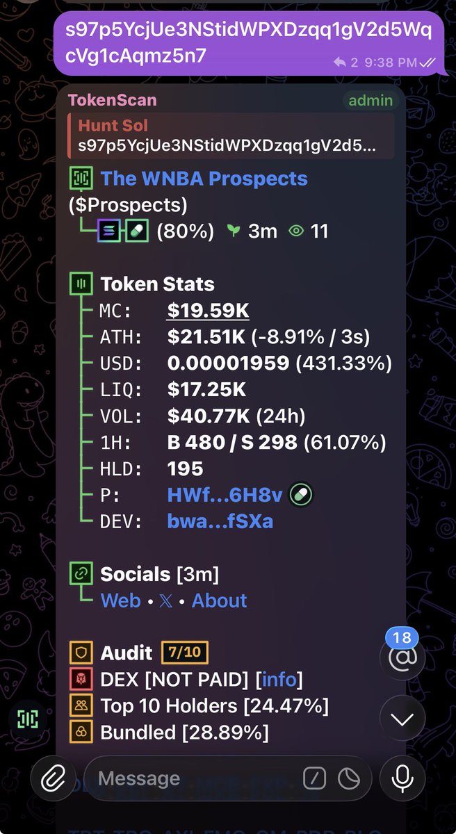HuntSol11's tweet photo. Entry $prospects
Ca> s97p5YcjUe3NStidWPXDzqq1gV2d5WqcVg1cAqmz5n7 https://t.co/a8tjgK82f8