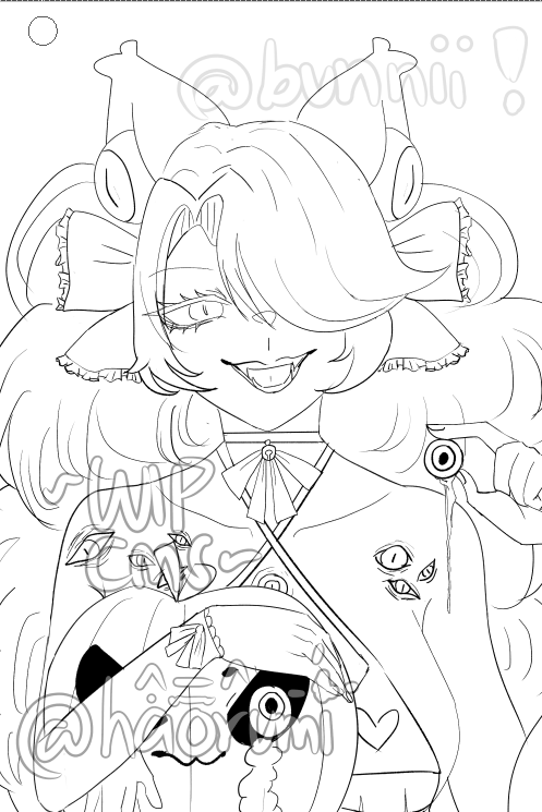 _haoorumi's tweet photo. comm lineart progress wip for @/bunni on discord!
#ychcommissions https://t.co/tonflGR404