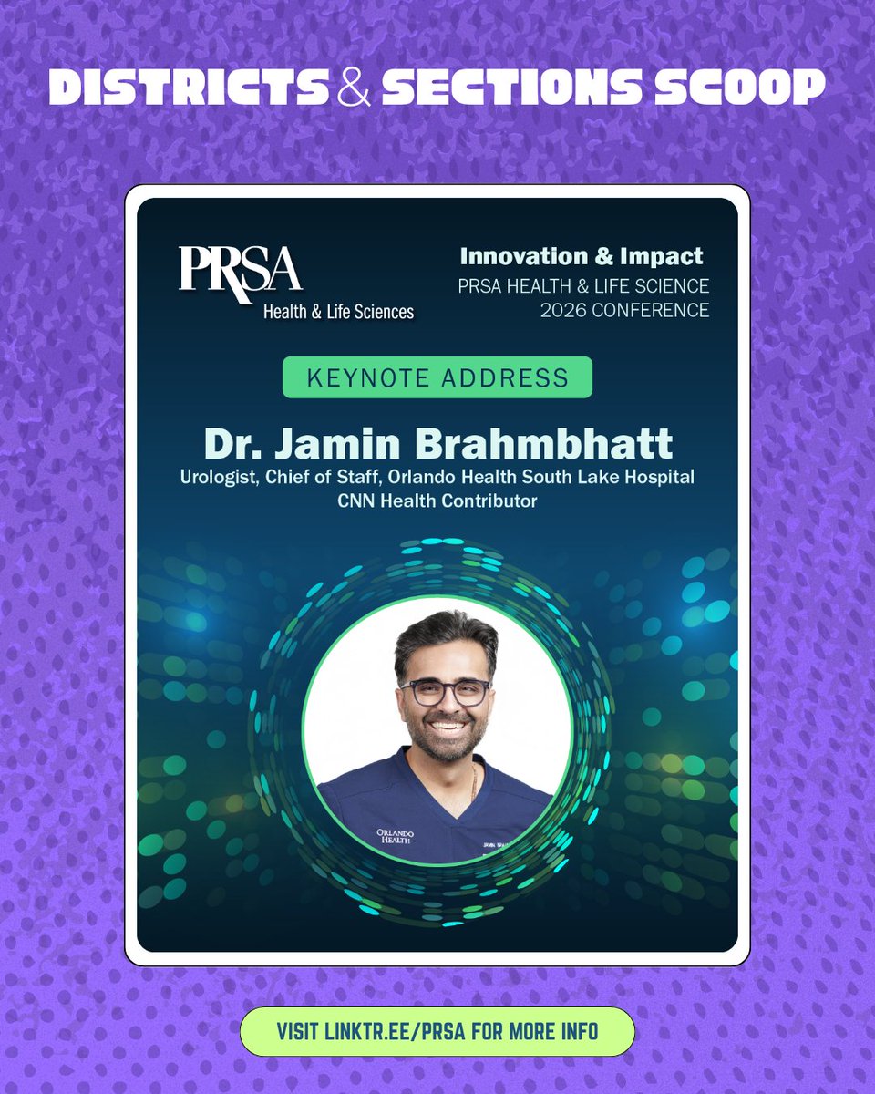 PRSA's tweet photo. Across PRSA Sections 👇
🎓 Educators Academy Summit | 10/5
🤖 Strategic AI for comms teams | 10/6
🧬 HLS Conference + Dr. Jamin Brahmbhatt keynote | 10/17–18
🤝 Connect on Tour: DFW | 11/13
Explore more → https://t.co/3S90Y57428
#PRSA #PublicRelations https://t.co/hjsyZDjWmF